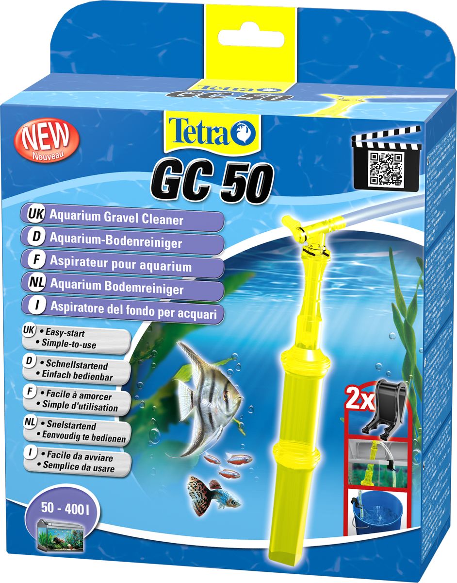 Грунтоочиститель для аквариумов Tetra GC 50 большой, 50-400 л762336 Грунтоочиститель для аквариумов Tetra GC 50 большой, 50-400 л762336Удобный, простой в использовании сифон для грунта. В комплект входит шланг длиной 180 см и две фиксирующие клипсы; Мощный клапан закачки воды; Защитная сетка позволяет избежать засасывания рыб и грунта; Новая поворотная ручка позволяет использовать сифон без перекручивания шланга; Конструкция наконечника позволяет очистку всех труднодоступных углов аквариума, в том числе, возле стекла; Удобная ручка для безопасного использования; Долгая эксплуатация. Гарантия 2 года.