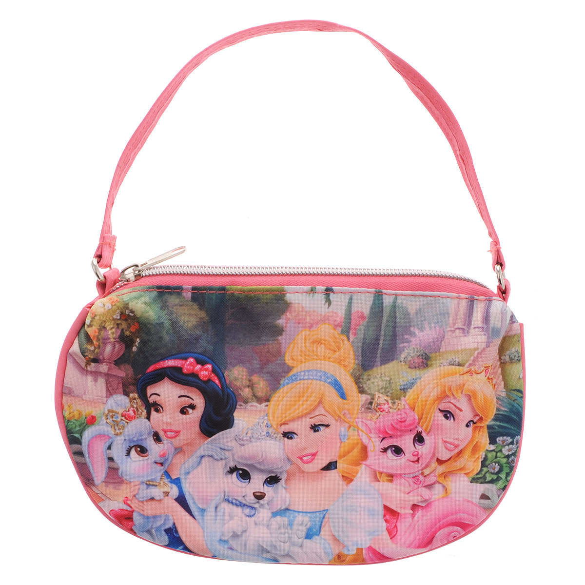 Сумочка Princess, цвет: розовый. PRCB-UT4-401772523WD Сумочка Princess, цвет: розовый. PRCB-UT4-401772523WDЯркая сумочка Princess станет незаменимым аксессуаром для вашей маленькой модницы!Она изготовлена из текстильного материала и оформлена объемной аппликацией в виде изображений любимых сказочных героев. Сумка имеет одно отделение и закрывается на застежку-молнию. Ваша малышка с удовольствием будет носить в ней свои вещи, любимые игрушки или аксессуары. Порадуйте ее таким замечательным подарком!