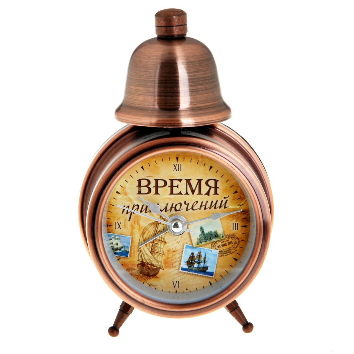 Часы-будильник Sima-land Время приключений186717 Часы-будильник Sima-land Время приключений186717Как же сложно иногда вставать вовремя! Всегда так хочется поспать еще хотя бы 5 минут и бывает, что мы просыпаем. Теперь этого не случится! Яркий, оригинальный будильник Sima-land Время приключений поможет вам всегда вставать в нужное время и успевать везде и всюду. Будильник украсит вашу комнату и приведет в восхищение друзей. Время показывает точно и будит в установленный час. На задней панели будильника расположены переключатель включения/выключения механизма, а также два колесика для настройки текущего времени и времени звонка будильника. Также будильник оснащен кнопкой, при нажатии и удержании которой, подсвечивается циферблат. Будильник работает от 1 батарейки типа AA напряжением 1,5V (не входит в комплект).