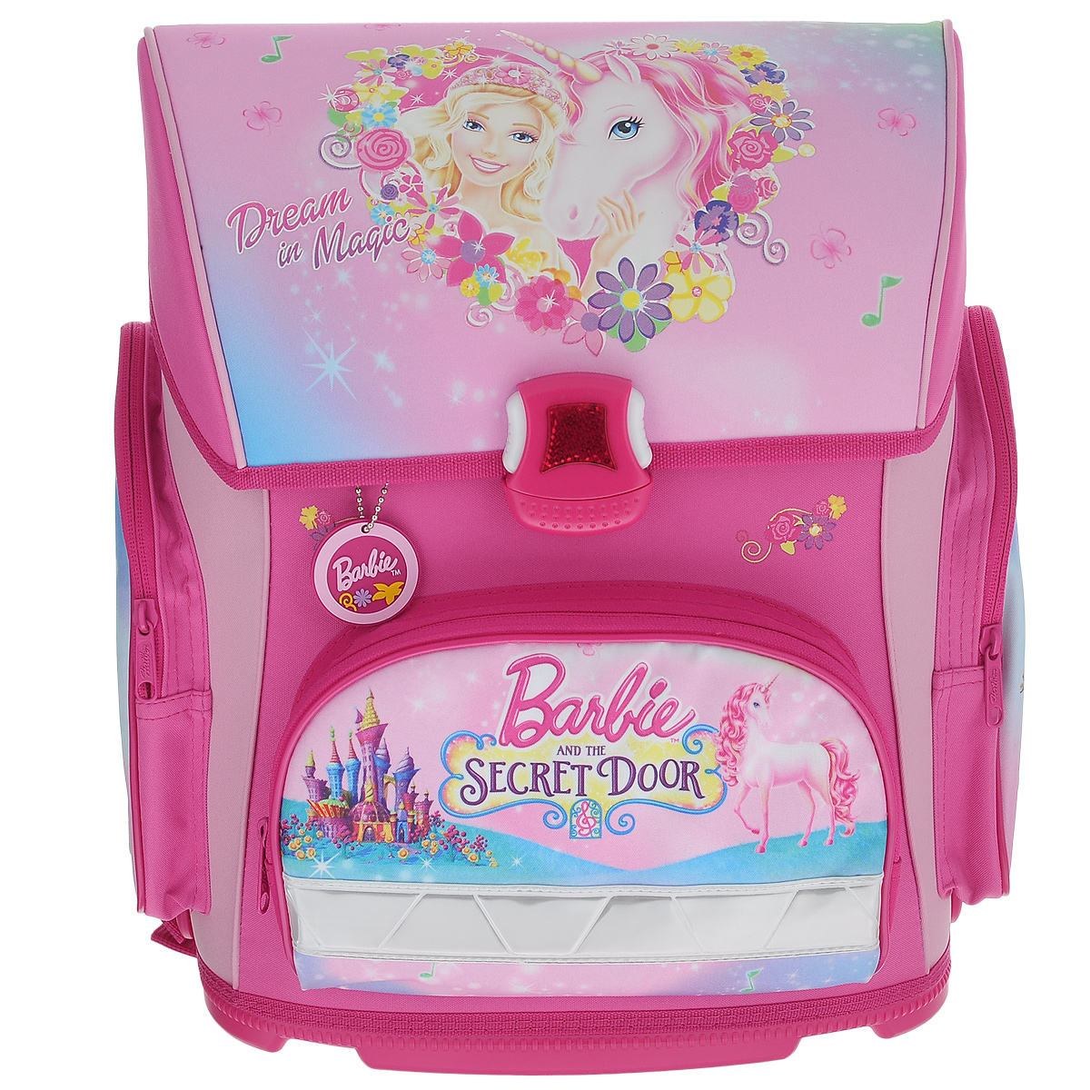 Ранец Hatber 37х30х17см OPTIMUM Barbie The Secret Door (Barbie)NRk_20628 Ранец Hatber 37х30х17см OPTIMUM Barbie The Secret Door (Barbie)NRk_20628Усовершенствованная серия ранца для младшего школьного возраста. Жесткий анатомический каркас и форма спинки способствуют равномерному распределнию нагрузки и формированию правильной осанки.