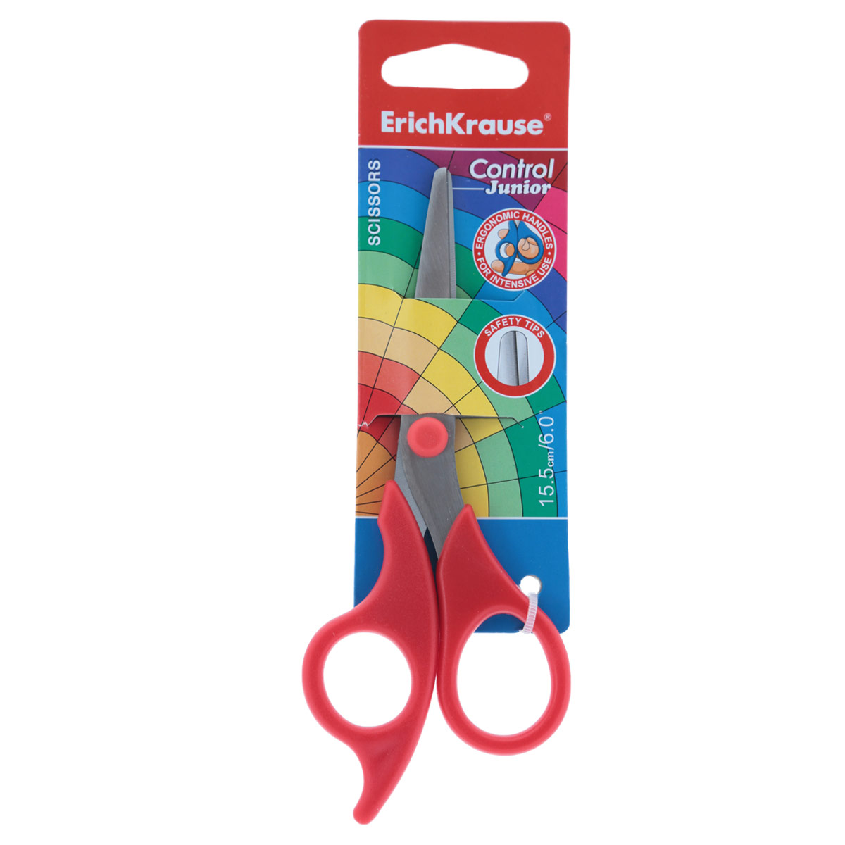 Ножницы канцелярские Erich Krause Control Junior, 15,5 см, цвет: красный35144_красный Ножницы канцелярские Erich Krause Control Junior, 15,5 см, цвет: красный35144_красныйНожницы Erich Krause Control Junior с безопасными закругленными концами идеально подойдут для резки всех обычных материалов - бумаги, ткани и т.д. Стальные лезвия плотно прилегают друг к другу. Улучшенная эргономика колец из мягкого материала обеспечивает максимальный комфорт даже при длительной работе.