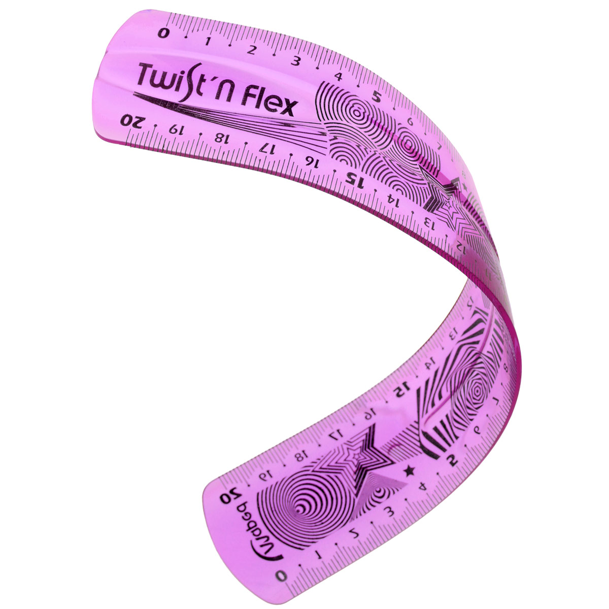 Линейка Maped Twistnflex, гибкая, цвет: розовый, 20 см611312 Линейка Maped Twistnflex, гибкая, цвет: розовый, 20 см611312Линейка Maped Twistnflex - это неломающаяся линейка, которую можно сгибать и скручивать неограниченное количество раз. После непродолжительного времени принимает первоначальную форму и не деформируется. Можно использовать как антистресс.