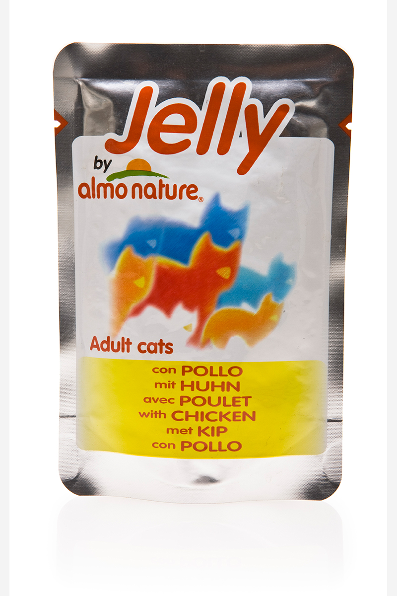 Паучи Курица в Желе для кошек (Jelly Cat Chicken), 70 г.22520 Паучи Курица в Желе для кошек (Jelly Cat Chicken), 70 г.22520Состав: курица - 51%, куриный бульон в желатине (желе) - 48.5%, рис - 0.5%. Гарантированный анализ: белки – 11.5%, клетчатка - 1%, жиры - 0.1%, зола - 2%, влажность – 85%. Калорийность: 411 ккал/кг.