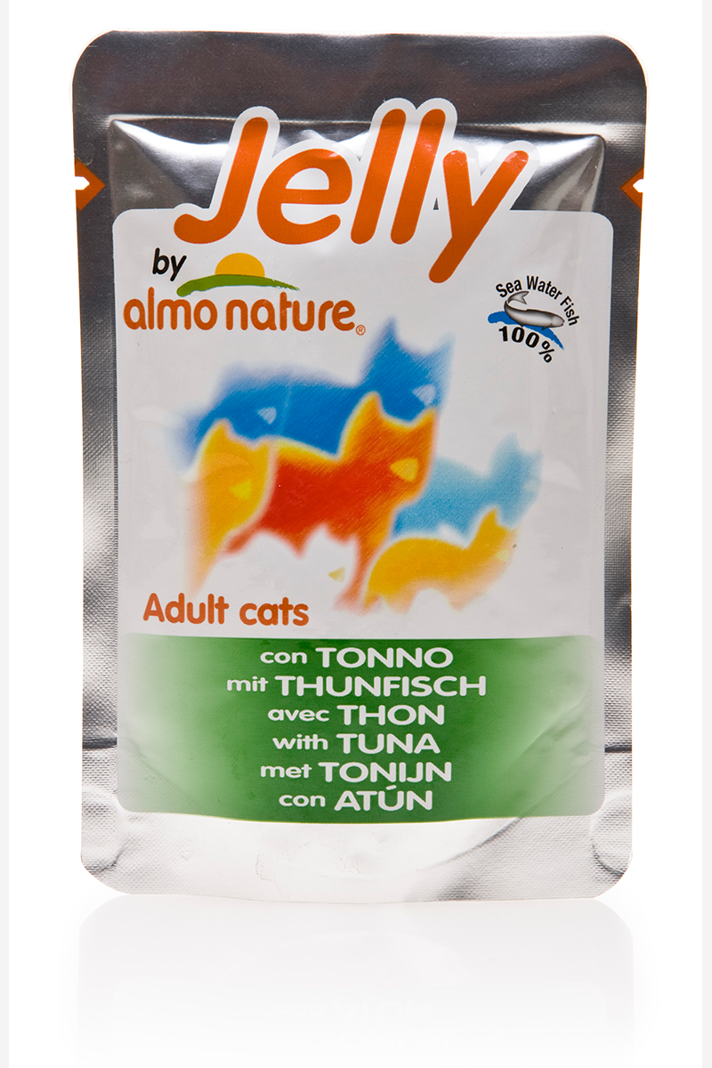 Паучи Тунец в Желе для кошек (Jelly Cat Tuna), 70 г.22522 Паучи Тунец в Желе для кошек (Jelly Cat Tuna), 70 г.22522Состав: тунец - 51%, рыбный бульон в желатине (желе) - 48.5%, рис – 0.5%. Гарантированный анализ: белки – 12%, клетчатка - 1%, жиры - 0.3%, зола - 2%, влажность – 85%. Калорийность: 445 ккал/кг.
