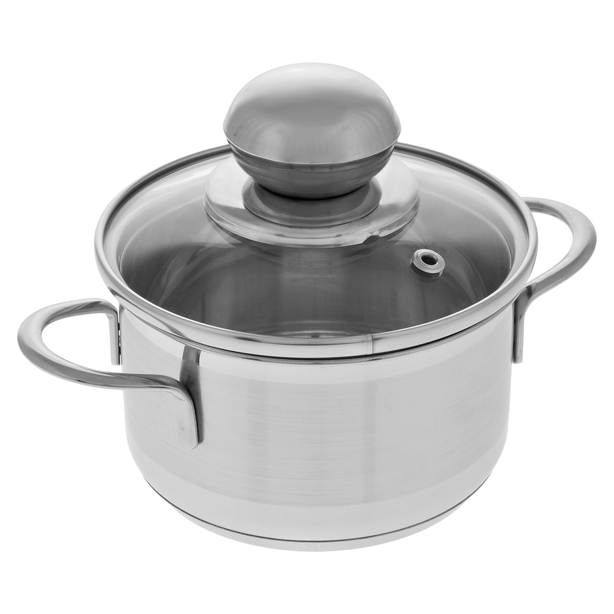 Кастрюля SSW Edelstahl Kochtopf с крышкой, 0,8 л420412 Кастрюля SSW Edelstahl Kochtopf с крышкой, 0,8 л420412Кастрюля SSW Edelstahl Kochtopf изготовлена из высококачественной нержавеющей стали. Комбинация матовой и зеркальной полировки внешнего покрытия придает изделию особо эстетичный стильный вид. Изделие предназначено для здорового и экологичного приготовления пищи. Внутренняя гладкая поверхность легко чистится - можно мыть в воде руками или протирать полотенцем. Оптимальное соотношение толщины дна и стенок посуды обеспечивает равномерное распределение тепла, экономит энергию, делает посуду устойчивой к деформации. Многослойное капсулированное дно аккумулирует тепло, способствует быстрому закипанию и приготовлению пищи даже при небольшой мощности конфорок. Маленький размер позволяет готовить пищу в небольших количествах и уменьшает время приготовления. Кастрюля оснащена двумя удобными ручками. Крышка из термостойкого стекла снабжена металлическим ободом, удобной ручкой и отверстием для выпуска пара. Такая крышка позволяет следить за процессом...