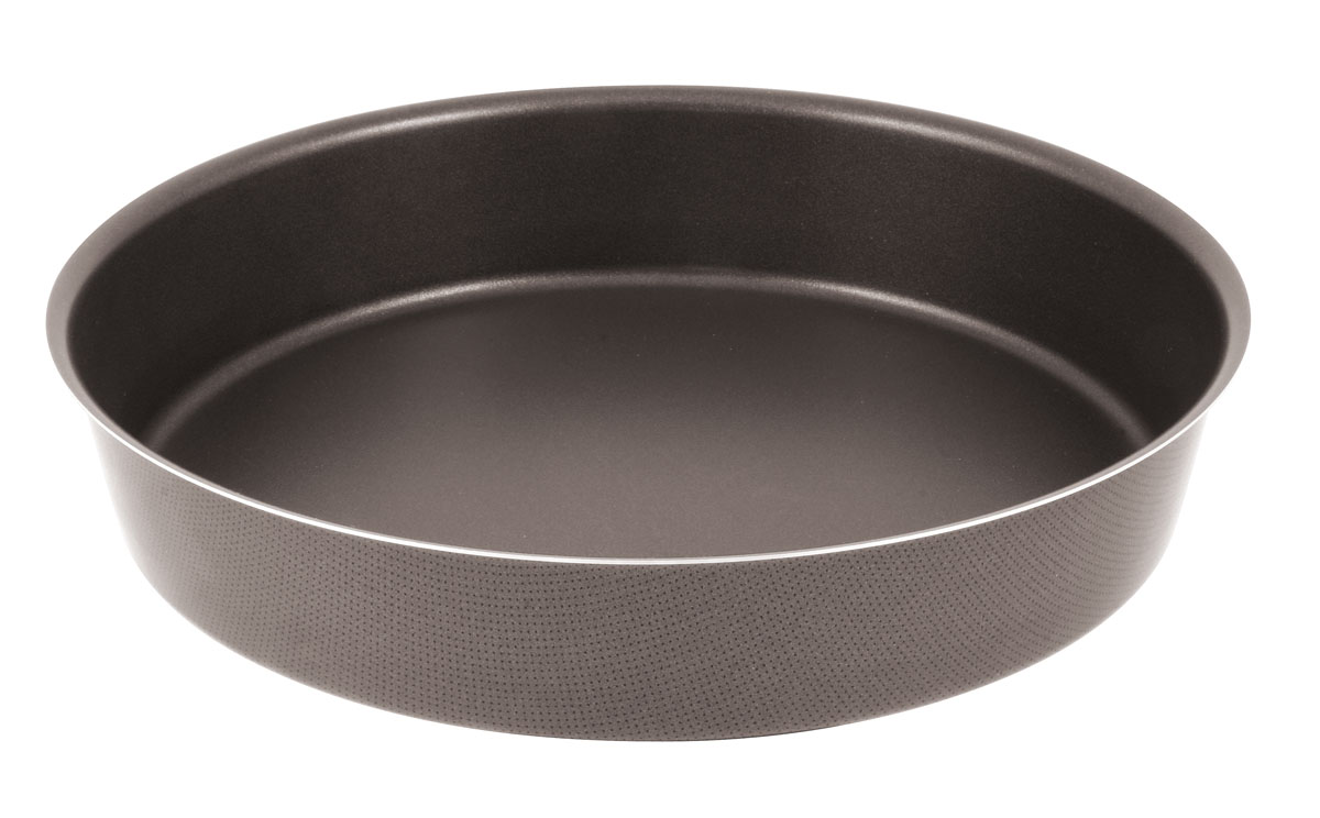 Форма для пирога Tefal Natura, круглая, диаметр 26 см94672 Форма для пирога Tefal Natura, круглая, диаметр 26 см94672Форма Tefal Natura выполнена из переработанного алюминия, обладающего большой износостойкостью и надежностью, и не содержащего вредных для организма веществ (PFOA, кадмий, свинец).Технология Cuisson Homogene способствует оптимальному распределению тепла.Антипригарное покрытие Demoulage Parfait не даст пригореть выпечке, способствует оптимальному пропеканию теста. Форму легко чистить и мыть. Можно мыть в посудомоечной машине.Внутренний диаметр: 26 см.Внешний диаметр: 27 см.Высота стенок: 5 см.