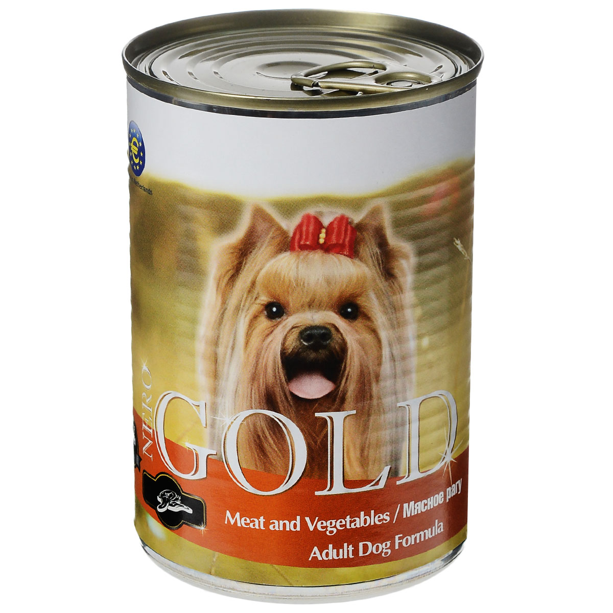 Консервы для собак Nero Gold, мясное рагу, 410 г10314 Консервы для собак Nero Gold, мясное рагу, 410 г10314Консервы для собак Nero Gold - полнорационный продукт, содержащий все необходимые витамины и минералы, сбалансированный для поддержания оптимального здоровья вашего питомца! Состав: мясо и его производные, филе курицы, овощи, злаки, витамины и минералы. Гарантированный анализ: белки 6,5%, жиры 4,5%, клетчатка 0,5%, зола 2%, влага 81%. Пищевые добавки на 1 кг продукта: витамин А 1600 МЕ, витамин D 140 МЕ, витамин Е 10 МЕ, железо 24 мг, марганец 6 мг, цинк 15 мг, медь 1 мг, магний 200 мг, йод 0,3 мг, селен 0,2 мг. Вес: 410 г. Товар сертифицирован.