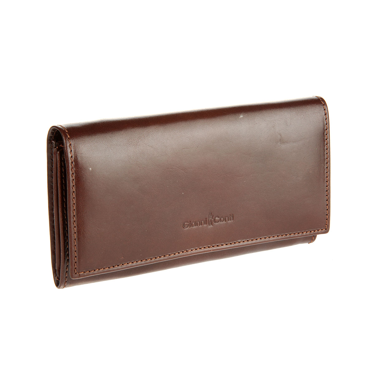 Портмоне женское Gianni Conti, цвет: коричневый. 907003907003 brown Портмоне женское Gianni Conti, цвет: коричневый. 907003907003 brownСтильное женское портмоне Gianni Conti выполнено из натуральной кожи. Внутри имеется два отделения для купюр, пять кармашков для визиток и пластиковых карт (один - с окошком из прозрачного пластика), потайной карман и сетчатый карман. Закрывается модель на клапан с кнопкой. Снаружи на передней стенке под клапаном имеется прорезной карман на застежке-молнии для документов. На задней стенке имеется прорезной карман на застежке-молнии для мелочи. Портмоне упаковано в фирменную картонную коробку. Оригинальное портмоне подчеркнет вашу индивидуальность и изысканный вкус, а также станет замечательным подарком человеку, ценящему качественные и практичные вещи.