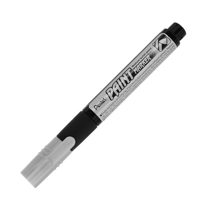 Pentel Маркер перманентный Paint Marker, цвет: белыйFS-00897 Pentel Маркер перманентный Paint Marker, цвет: белыйFS-00897Маркер перманентный Paint Marker оставляет непрозрачный и насыщенный слой краски. Диаметр стержня 4,6 мм. Маркер заправлен перманентными чернилами, они быстро высыхают, чернила свето- и влагостойкие. Надписи, сделанные этим маркером, устойчивы к истиранию.