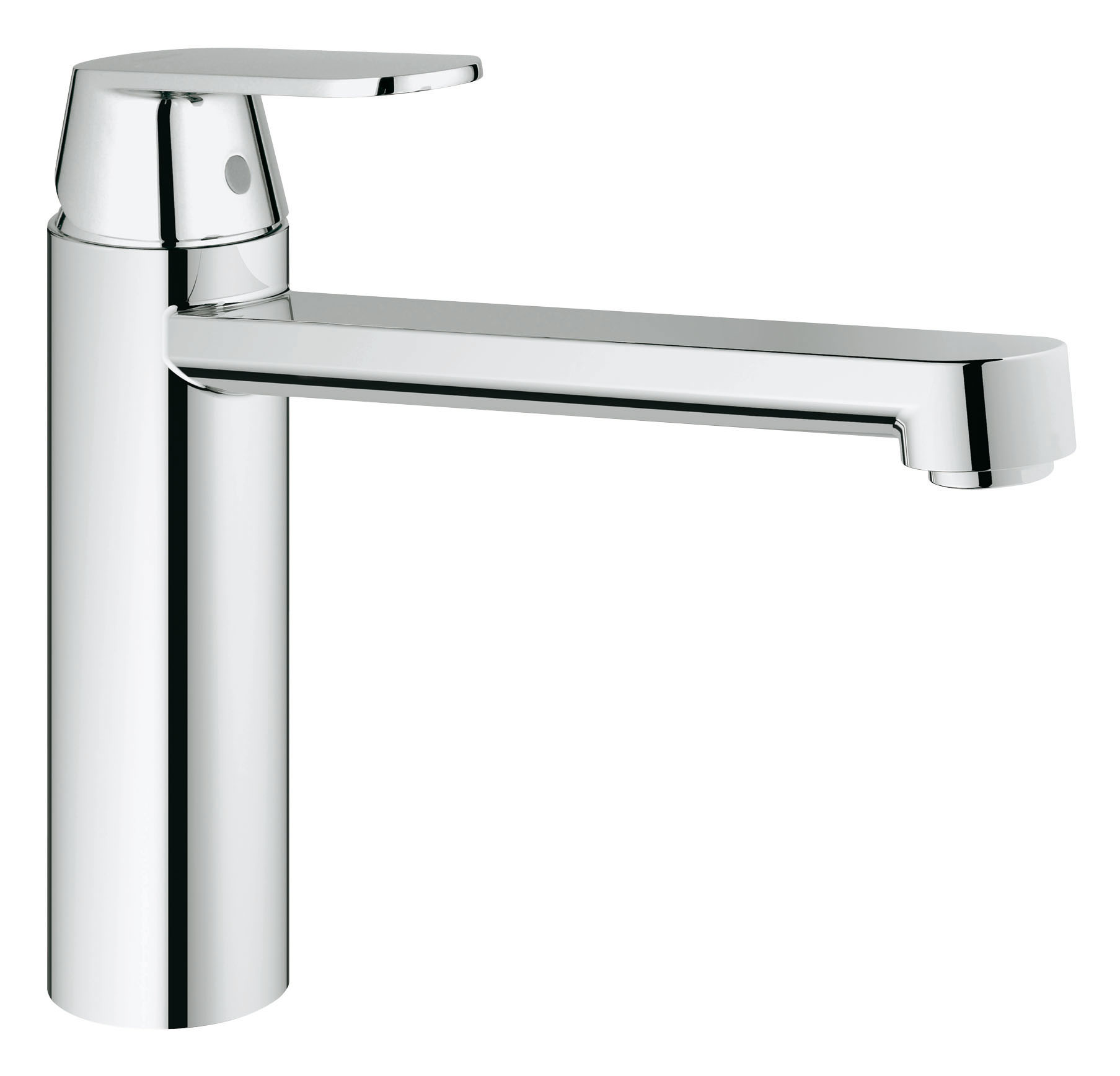 Смеситель для кухни Grohe Eurosmart Cosmopolitan, со средним изливом30193000 Смеситель для кухни Grohe Eurosmart Cosmopolitan, со средним изливом30193000Долговечность, простота в уходе и доступная цена: благодаря всем этим факторам данная модель смесителя Grohe Eurosmart Cosmopolitan станет для вас идеальным выбором. За счет прогрессивной технологии, которая применяется в конструкции картриджа, этот износоустойчивый смеситель для кухни сохраняет плавность в управлении даже после многолетней эксплуатации. Максимальный диапазон поворота излива составляет угол в 140°, при этом радиус охвата смесителя можно отрегулировать в соответствии с размерами мойки таким образом, чтобы излив не доставал до ближайших шкафов и стен. Легкоочищаемую поверхность данного однорычажного смесителя вы непременно оцените в процессе работы по дому: для поддержания сияющего вида высококачественного хромированного покрытия достаточно протирать его салфеткой из микрофибры. Особенности: - средний излив; - монтаж на одно отверстие; - Grohe SilkMove керамический картридж 35 мм; - Grohe...