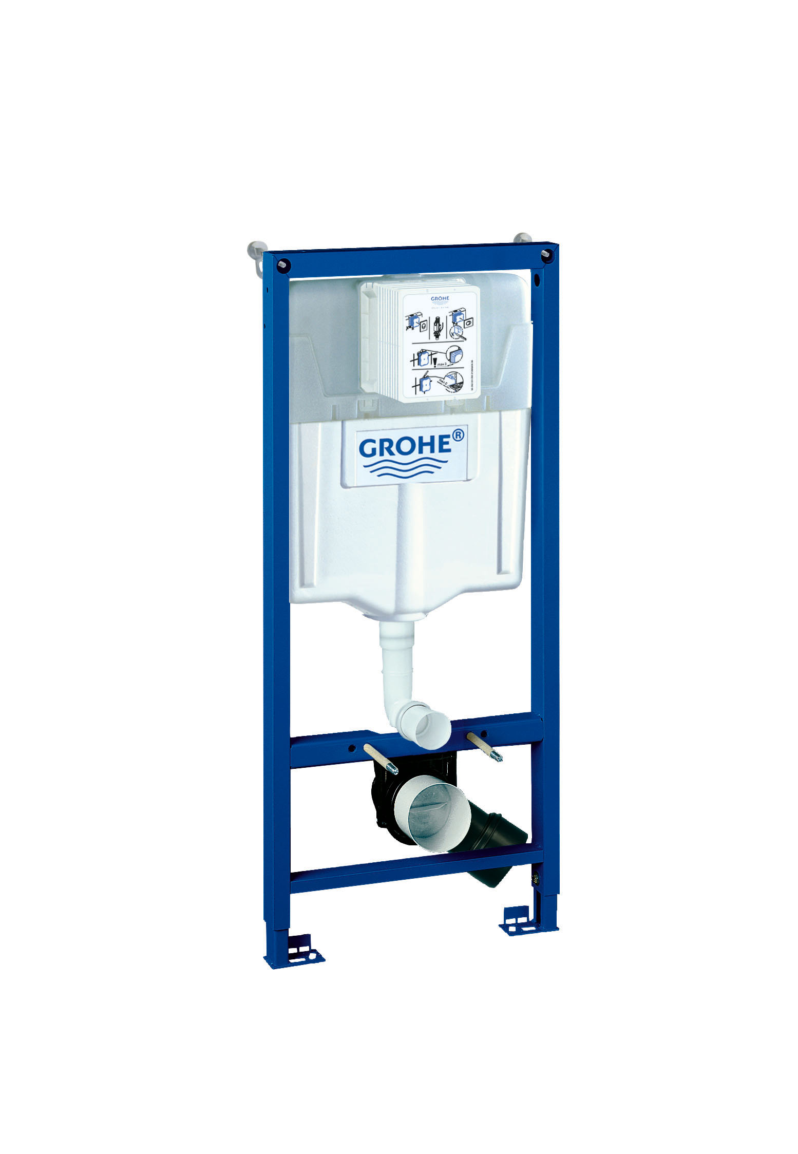Система инсталляции для унитаза GROHE Rapid SL (1,13 м) (38536001)38536001 Система инсталляции для унитаза GROHE Rapid SL (1,13 м) (38536001)38536001Смывной бачок GD 2 С маленьким ревизионным окошком Монтажная высота 1,13 м Для монтажа перед стеной или стеной перегородкой Самонесущая стальная рама с Порошковым напылением Подготовлена для облицовки Фиксированные подключения Для одиночного или рядного монтажа Быстрая регулировка по высоте Крепежный материал Проверено -TUEV 2 болта-держателя для унитаза Крепление для керамики Расстояние между болтами 180/230 мм Выходной патрубок для унитаза O 90 мм Регулировка глубины монтажа Редуктор O 90/110 мм Впускной и смывной гарнитуры Смывной бачок GD 2, 6 - 9 л Заводская настройка 6 л и 3 л Пневматический смывной клапан с тремя режимами Слива: 2-х объёмный, старт/стоп, или непрерывный Подключение воды слева, справа и сзади Арматурная группа I В соответствии с DIN С изоляцией от конденсационной влаги Подключение воды DN 15 Для вертикального или...