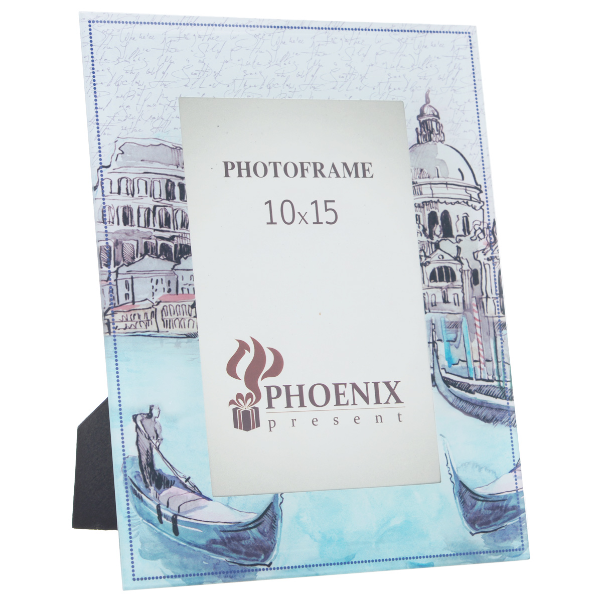 Фоторамка Феникс-презент Венеция, 10 см х 15 см38954 Фоторамка Феникс-презент Венеция, 10 см х 15 см38954Декоративная фоторамка Феникс-презент Венеция, выполненная из высококачественного стекла, украсит интерьер помещения оригинальным образом, а также позволит сохранить на память изображения дорогих вам людей и интересных событий вашей жизни. Рамка оформлена изображением зданий. У рамки есть ножка для размещения ее на столе. С такой фоторамкой вы сможете не просто внести в интерьер своего дома элемент необычности, но и создать атмосферу загадочности и изысканности.