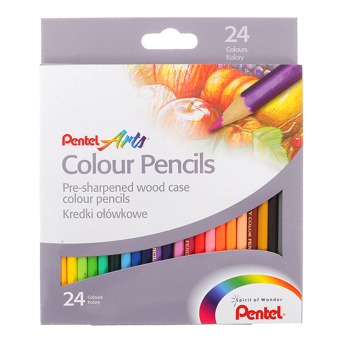 Pentel Цветные карандаши Colour Pencils, 24 цветаCB8-24 Pentel Цветные карандаши Colour Pencils, 24 цветаCB8-24Цветные карандаши Colour Pencils непременно понравятся вашему юному художнику. Набор включает в себя 24 ярких насыщенных цветных карандаша. Имеют очень удобную шестигранную форму. Карандаши изготовлены из натурального качественного дерева, благодаря чему легкого затачиваются при помощи стандартных точилок. Специальная технология вклеивания (SV) предотвращает поломку грифеля. Карандаши покрыты лаком на водной основе - бережным по отношению к окружающей среде и здоровью детей. Порадуйте своего ребенка таким восхитительным подарком! В комплекте: 24 карандаша ярких цветов.