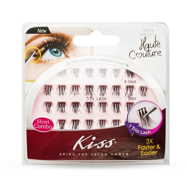Kiss Haute Couture Накладные пучки Trio Lashes Длина средняя/короткая Trio Lashes12-575 Kiss Haute Couture Накладные пучки Trio Lashes Длина средняя/короткая Trio Lashes12-575Накладные пучки Trio Lashes за считанные минуты преобразят взгляд, сделав его ярким и выразительным. Благодаря инновационной технологии «три пучка в одном» они наносятся в 3 раза легче и быстрее обычных пучков и ресниц. Trio Lashes изготовлены из качественных материалов и выглядят очень натурально. Специальный карман для клея обеспечивает удобство аппликации пучков и исключает необходимость дополнительных средств. Trio Lashes - идеальный результат с первого раза.