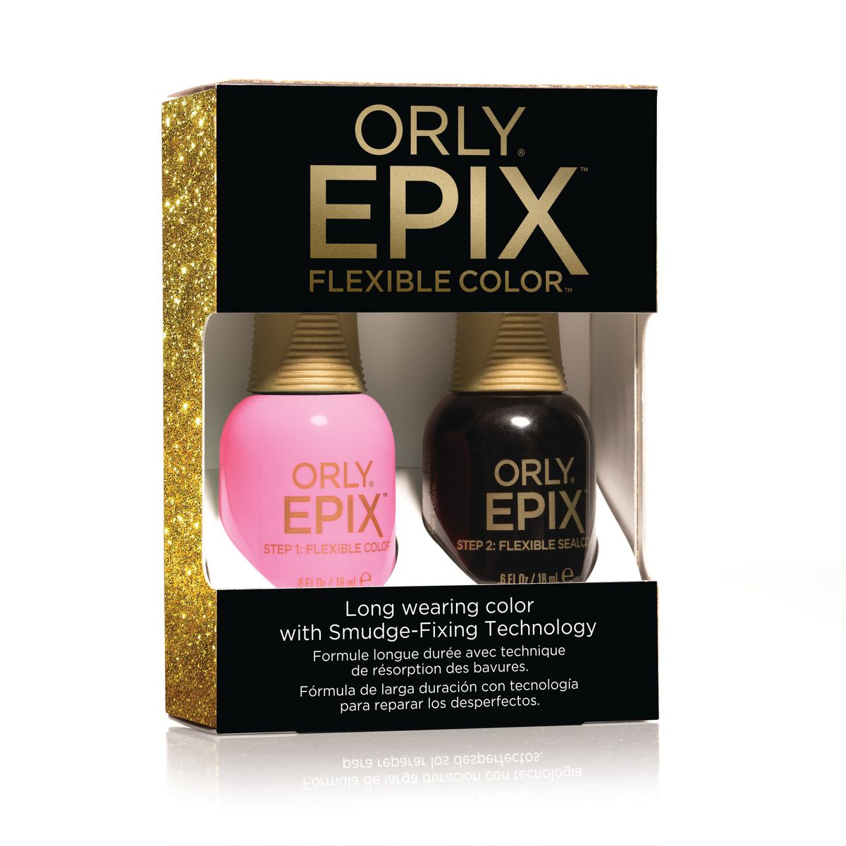 Orly Набор для создания 2-х фазного эластичного покрытия EPIX Flexible Color Launch Kit - Out Take29701 Orly Набор для создания 2-х фазного эластичного покрытия EPIX Flexible Color Launch Kit - Out Take29701Двухфазная эластичная система Flexible Color System - это новейшая запатентованная технология последнего поколения от ORLY, объединившая функции лака для ногтей и гибридных гелевых покрытий. Она обеспечивает прочное эластичное покрытие благодаря содержанию инновационных амортизирующих полимеров. Технология Flexible Color System подразумевает взаимное сцепление цветного лака и верхнего покрытия. Оба препарата системы EPIX дополняют друг друга и действуют вместе. А простое нанесение без подтеков обеспечивается благодаря технологии Smudge-Fixing, которая содержит полимеры, делающие покрытие эластичным и гибким, словно натуральные ногти. Лак быстро выравнивается, исключая смазывание во время нанесения. И еще один плюс, который все женщины оценят по достоинству - инновационная кисть ORLY EPIX. Она обеспечивает точное нанесение и идеальную ровную линию возле кутикулы. Максимальный контроль за результатом гарантирован: • 600 щетинок + плоская кисть • Максимально точное нанесение • Гладкое и...