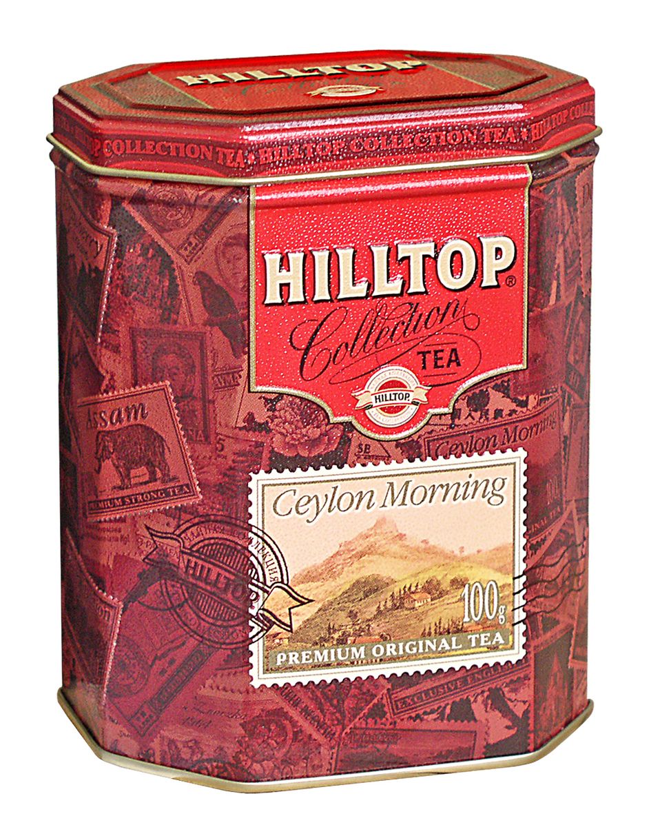 Hilltop Цейлонское Утро черный листовой чай, 100 г4607099300125 Hilltop Цейлонское Утро черный листовой чай, 100 г4607099300125Классический крупнолистовой черный чай Hilltop Цейлонское Утро с мягким ароматом и тонизирующими свойствами.