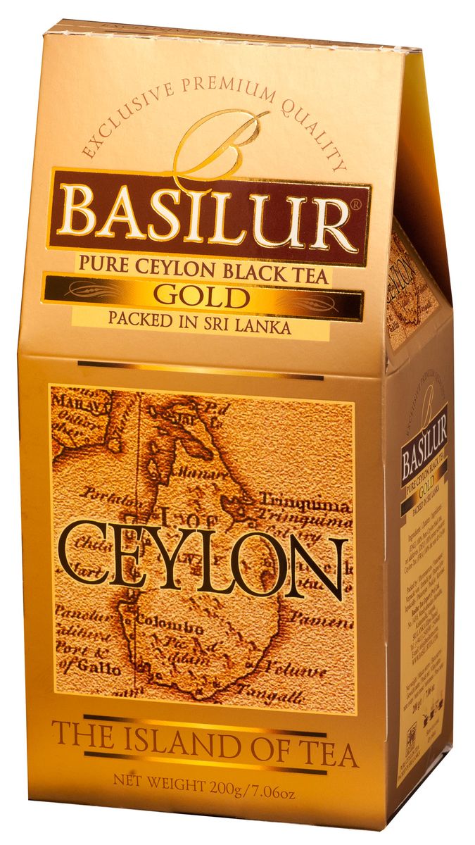 Basilur Gold черный листовой чай, 200 г70342-00 Basilur Gold черный листовой чай, 200 г70342-00Basilur Gold - черный байховый листовой чай. Orange Pekoe 1 - высокий стандарт листового цейлонского чая, который сочетает в себе полноту вкуса с тонкими оттенками аромата, а благородный золотистый цвет его настоя делает чай поистине драгоценным.