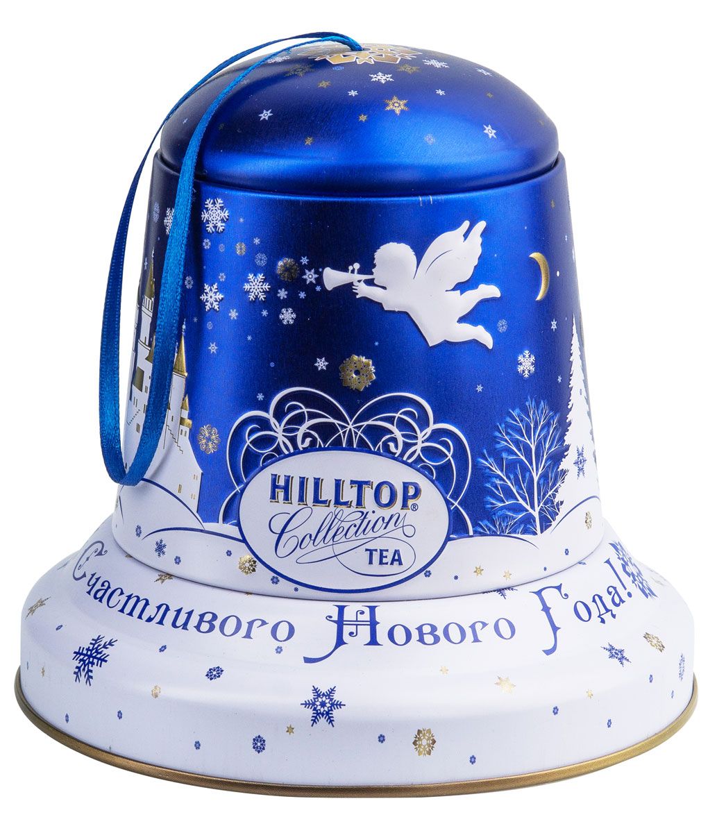 Hilltop Снежный ангел чайный набор, 100 г0120710 Hilltop Снежный ангел чайный набор, 100 г0120710Подарочная упаковка чая Hilltop Снежный ангелпослужит великолепным украшением вашего дома в новогодние праздники! Благодаря необычному дизайну в виде елочной игрушки - колокольчика коробку можно повесить прямо на новогоднюю елку. Внутри вы найдете благородный китайский чёрный чай Чёрное золото, сочетающий утонченный древесный аромат с крепостью настоя и богатым вкусом с оттенком чернослива.
