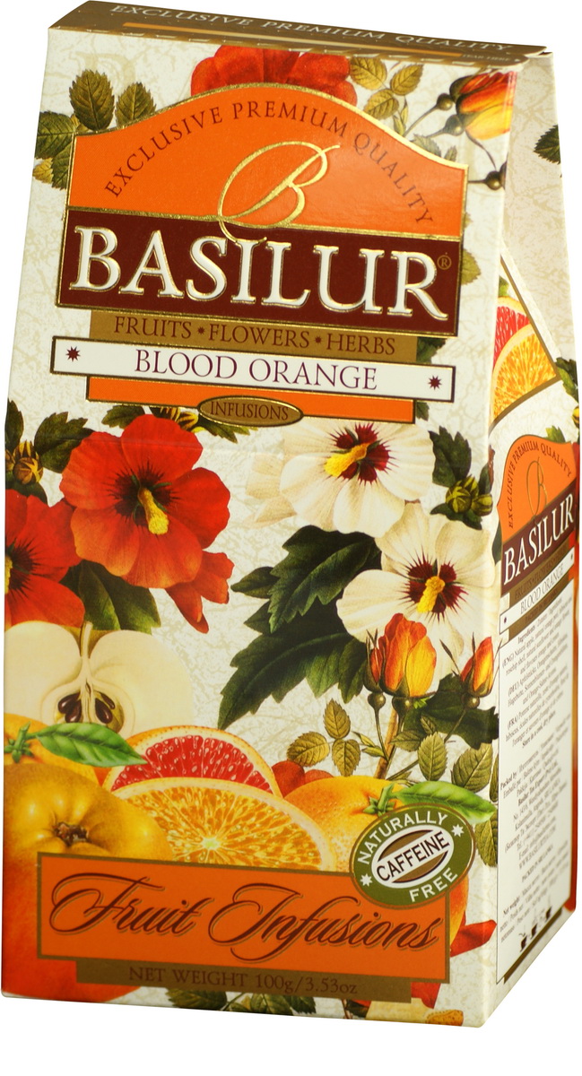 Basilur Blood Orange фруктовый листовой чай, 100 г70881-00 Basilur Blood Orange фруктовый листовой чай, 100 г70881-00Чай Basilur Blood Orange - взрыв изысканных цитрусовых ароматов, который освежит ваш вкус с каждым глотком. Восхитительное сочетание натурального яблока, пикантной апельсиновой корки, цветов апельсинового дерева и других натуральных компонентов. Прекрасно утоляет жажду в холодном виде и будет идеальным дополнением к десерту.