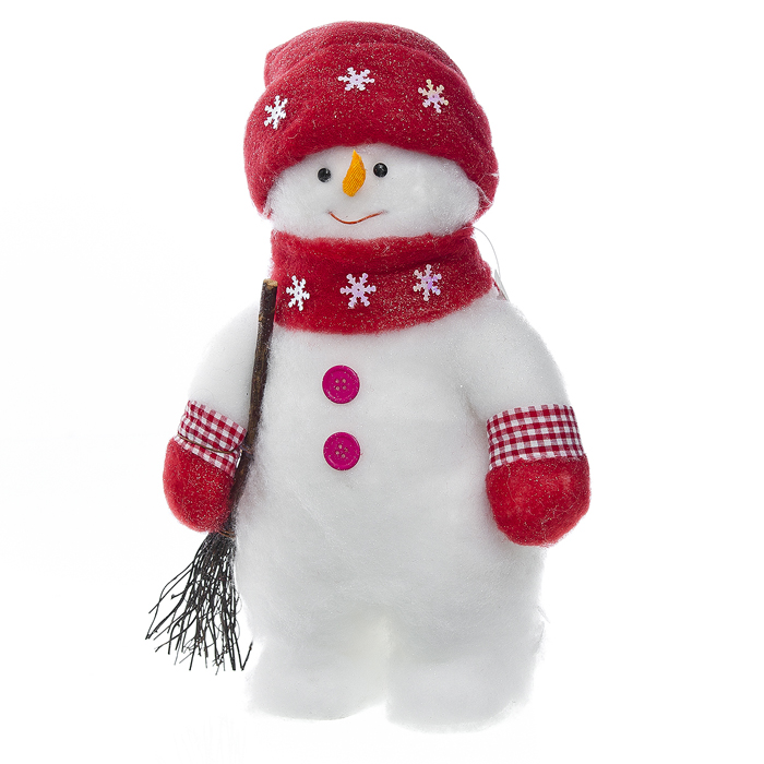 Фигурка декоративная Its a Happy Day Снеговик с метелкой, 16 х 17 х 43 см67497 Фигурка декоративная Its a Happy Day Снеговик с метелкой, 16 х 17 х 43 см67497Новогодняя декоративная фигурка Its a Happy Day «Снеговик с метелкой» прекрасно подойдет для праздничного оформления вашего дома. Сувенир сделан из пенопласта и полиэстера в виде снеговика. Фигурка оформит интерьер вашего дома или офиса в преддверии Нового года. Оригинальный дизайн и красочное исполнение создадут праздничное настроение. Кроме того, это отличный вариант подарка для ваших близких и друзей.