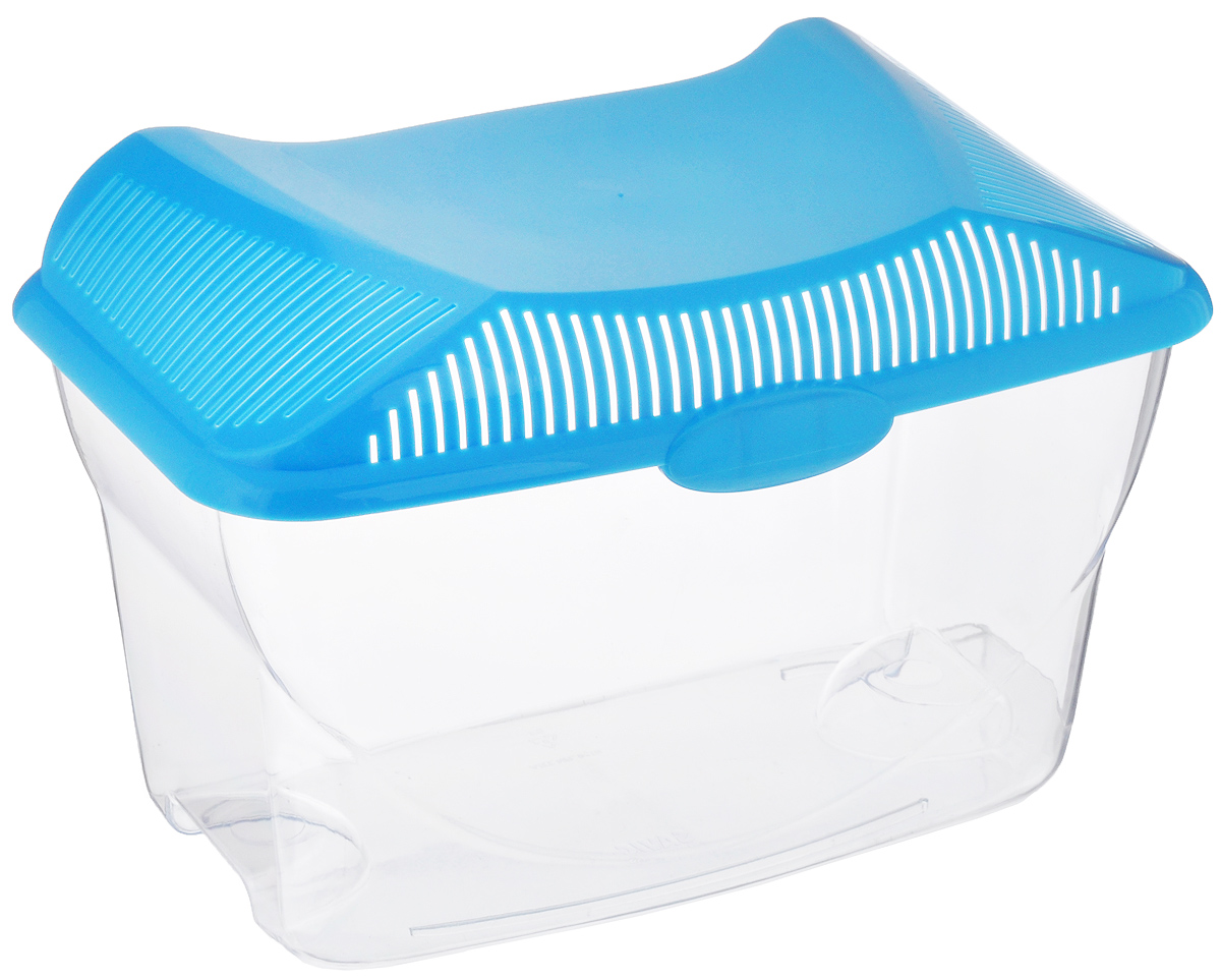 Аквариум-террариум Savic Aqua Smile, цвет: прозрачный, голубой, 3 л0116-0000_голубой Аквариум-террариум Savic Aqua Smile, цвет: прозрачный, голубой, 3 л0116-0000_голубойАквариум-террариум Savic Aqua Smile, выполненный из высококачественного пластика, идеально подойдет для разведения небольших рыб, водоплавающих черепах, пауков. Изделие оснащено откидной крышкой с отверстиями для прохождения воздуха. Такой аквариум-террариум подходит к дизайну практически любого интерьера. Более того, его можно устанавливать практически в любой части комнаты или офиса, и в последствии без проблем перемещать в другие места. Размер (без учета крышки): 24 см х 14,5 см х 13,5 см. Высота (с учетом крышки): 16,7 см. Объем: 3 л.