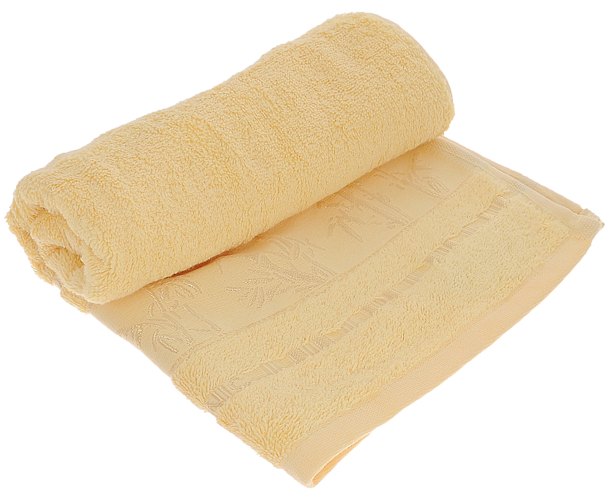 Полотенце Mariposa Bamboo, цвет: желтый, 50 х 90 см52925 Полотенце Mariposa Bamboo, цвет: желтый, 50 х 90 см52925Полотенце Mariposa Bamboo, изготовленное из 60% бамбука и 40% хлопка, подарит массу положительных эмоций и приятных ощущений. Бамбук - инновация в текстильном производстве с потрясающими характеристиками. Бамбук - самый жизнеспособный природный ресурс, он растет без пестицидов и химикатов. Бамбуковое волокно с натуральным блеском мягче самого мягкого хлопка и по качеству напоминает шелк и кашемир. Ткань из бамбука обладает натуральными антимикробными свойствами и не нуждается в специальной химической обработке. Ткань содержит компонент Bamboo Kun, предотвращающий размножение бактерий. Полотенца из бамбука только издали похожи на обычные. На самом деле, при первом же прикосновении вы ощутите невероятную мягкость и шелковистость. Таким полотенцем не нужно вытираться - только коснитесь кожи - и ткань сама все впитает! Несмотря на богатую плотность и высокую петлю, оно быстро сохнет, остается легким даже при намокании. Полотенце оформлено изображением бамбука....