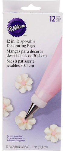 Кондитерские мешки Wilton, одноразовые, 12 шт300196 Кондитерские мешки Wilton, одноразовые, 12 шт300196Одноразовые кондитерские мешки Wilton изготовлены из высококачественного прочного полиэтилена, поэтому работать ими максимально удобно. Мешки можно использовать с фиксатором и без него. Идеальны для украшения кремом тортов и пирожных. Они также прекрасно подходят для растапливания шоколада или карамели (Candy Melts) в микроволновой печи. К мешкам подходят все стандартные насадки и фиксаторы (в комплект не входят). Вы просто используете мешок, а затем выбрасываете! Качественные и простые в использовании кондитерские мешки упростят процесс приготовления выпечки и станут незаменимым аксессуаром на кухне современной хозяйки.