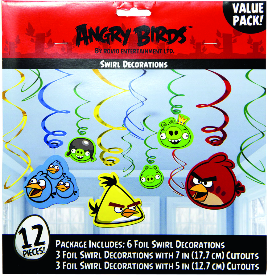 Amscan Спираль Angry Birds 12 шт1501-1883 Amscan Спираль Angry Birds 12 шт1501-1883Приближается день рождения или другая знаменательная дата? Создать праздничную атмосферу в доме поможет украшение-спираль Angry Birds. Каждая спираль снабжена колечком для крепления к потолку или стене. В наборе 12 разноцветных украшений.