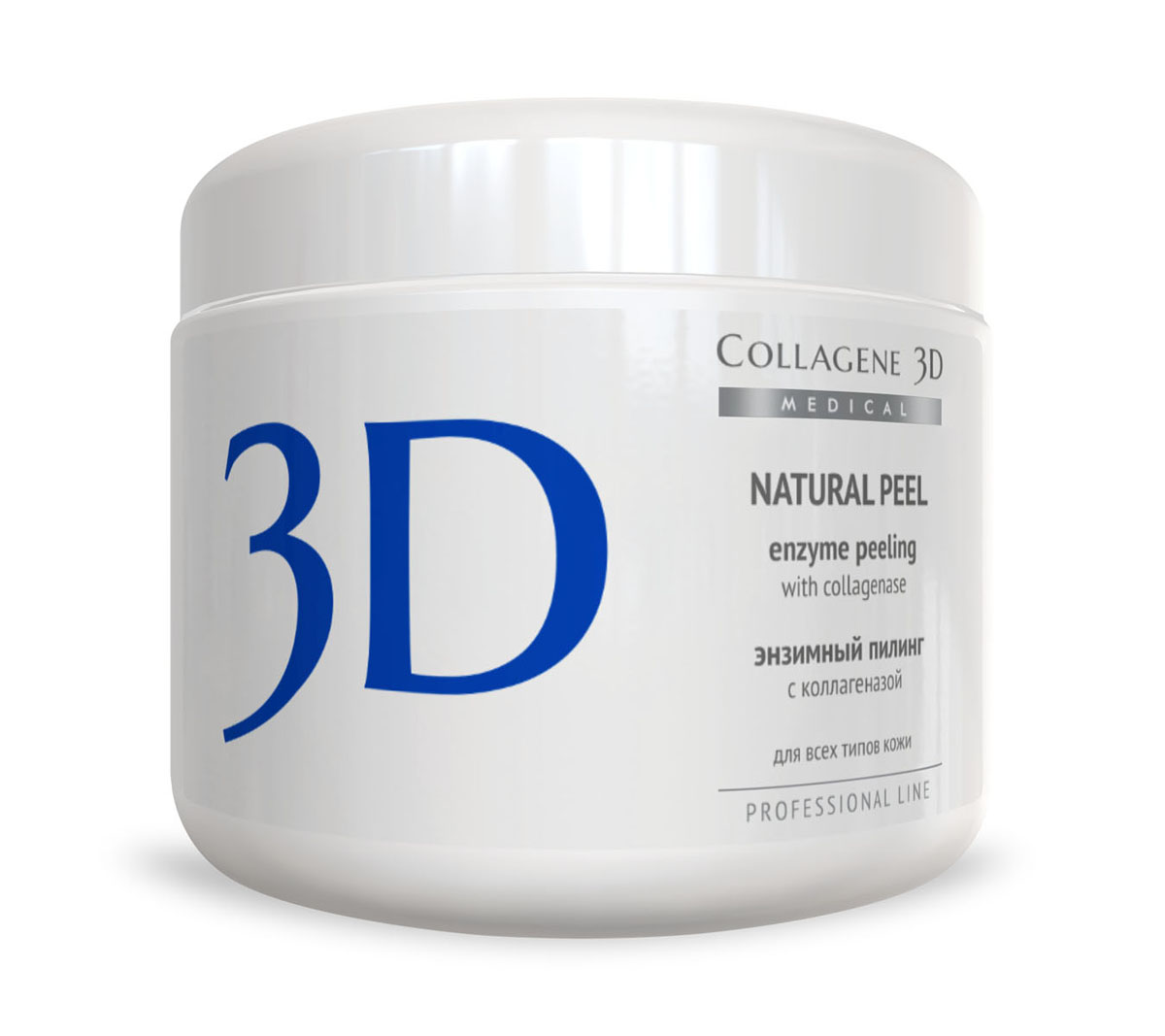 Medical Collagene 3D Пилинг ферментативный для лица Natural peel, 150 гБ63003 мята Medical Collagene 3D Пилинг ферментативный для лица Natural peel, 150 гБ63003 мятаПилинг особенно эффективен при проблемной кожи с акне. Деликатно выравнивает микрорельеф, интенсивно увлажняет, мягко очищает от омертвевших роговых чешуек, стимулирует обновление и омоложение, улучшает цвет лица. Можно применять в любое время года.