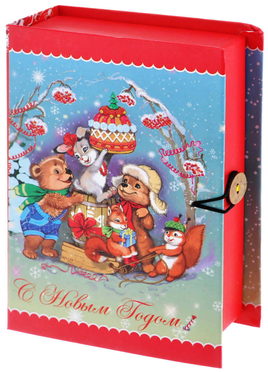 Подарочная коробка Феникс-Презент Лесные зверюшки, 18 х 12 х 5 см39263 Подарочная коробка Феникс-Презент Лесные зверюшки, 18 х 12 х 5 см39263Подарочная коробка Феникс-Презент Лесные зверюшки выполнена из плотного картона. Крышка оформлена ярким изображением зверей с подарками. Коробка закрывается на пуговицу. Подарочная коробка - это наилучшее решение, если вы хотите порадовать ваших близких и создать праздничное настроение, ведь подарок, преподнесенный в оригинальной упаковке, всегда будет самым эффектным и запоминающимся. Окружите близких людей вниманием и заботой, вручив презент в нарядном, праздничном оформлении.