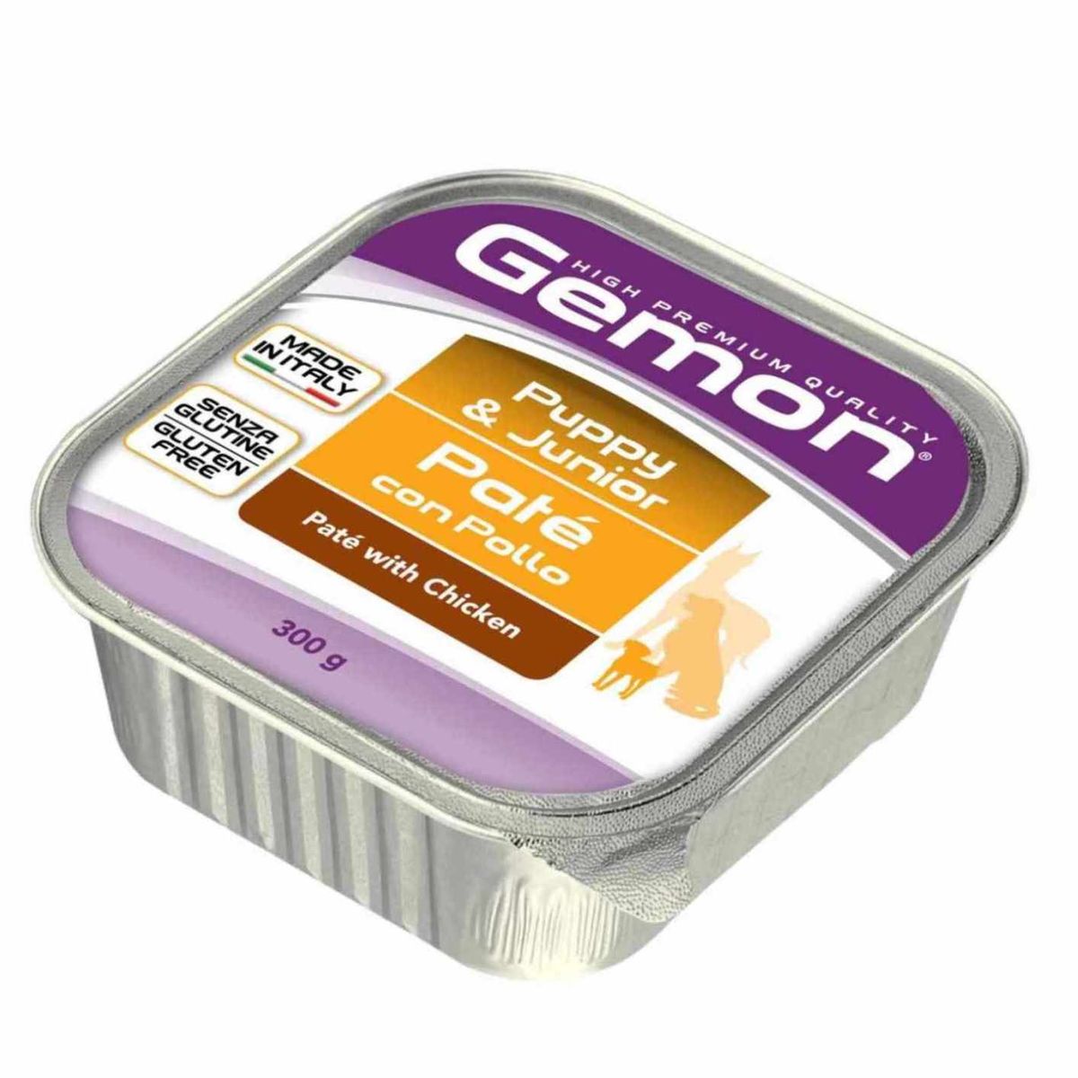 Консервы Gemon Dog, для щенков, паштет с курицей, 300 г0120710 Консервы Gemon Dog, для щенков, паштет с курицей, 300 г0120710Полнорационный корм для щенков и растущих собак. Паштет с курицей. Полноценный, сбалансированный консервированный корм с высоким содержанием курицы для щенков в возрасте от 6 недель до 12 месяцев. Также рекомендуется во время беременности и лактации животного. Корм обогащен белками, витаминами и минералами, необходимыми для здорового роста и развития щенка.