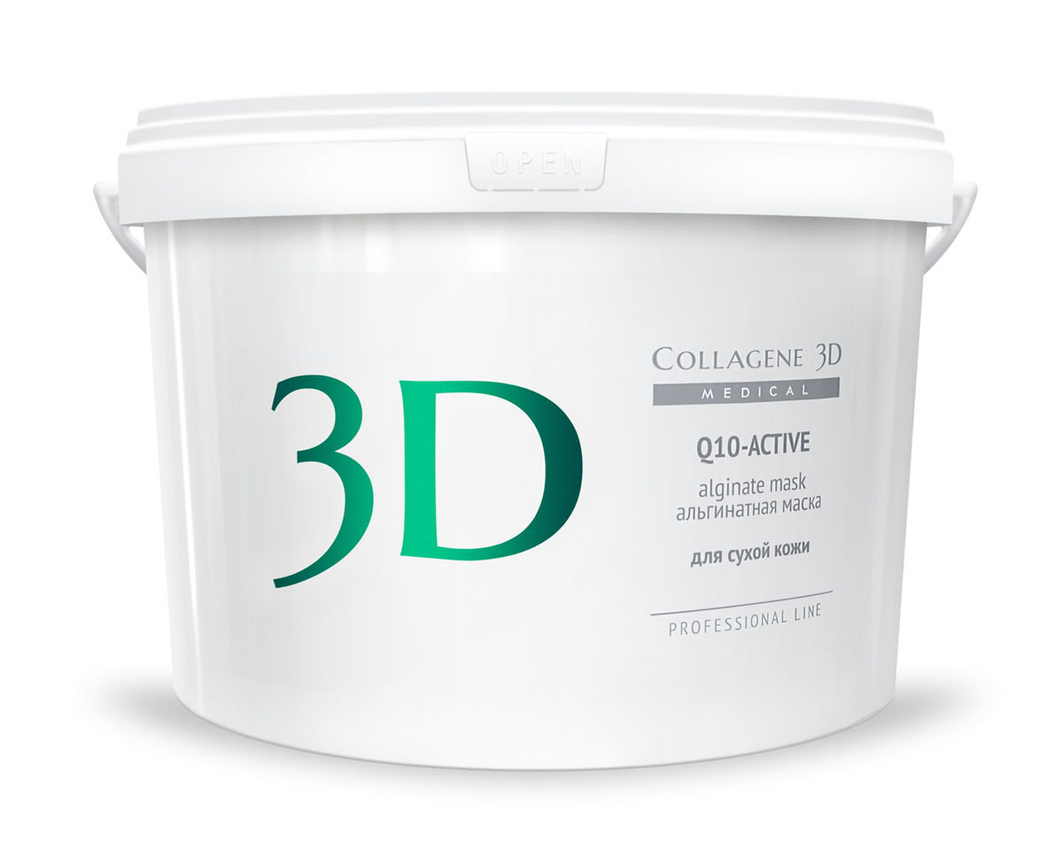Medical Collagene 3D Альгинатная маска для лица и тела Q10-active, 1200 гБ63003 мята Medical Collagene 3D Альгинатная маска для лица и тела Q10-active, 1200 гБ63003 мятаВысокоэффективная, пластифицирующая маска на основе лучшего натурального сырья Q10 золотым маслом арганы. Обеспечивает антиоксидантную защиту, стимулирует выработку энергии, препятствует оксидативному стрессу.
