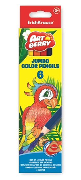 Карандаши Artberry 6цв треугольные Jumbo32473 Карандаши Artberry 6цв треугольные Jumbo32473Карандаши Artberry 6цв треугольные Jumbo созданы из дерева для рисования. Качественные и яркие.