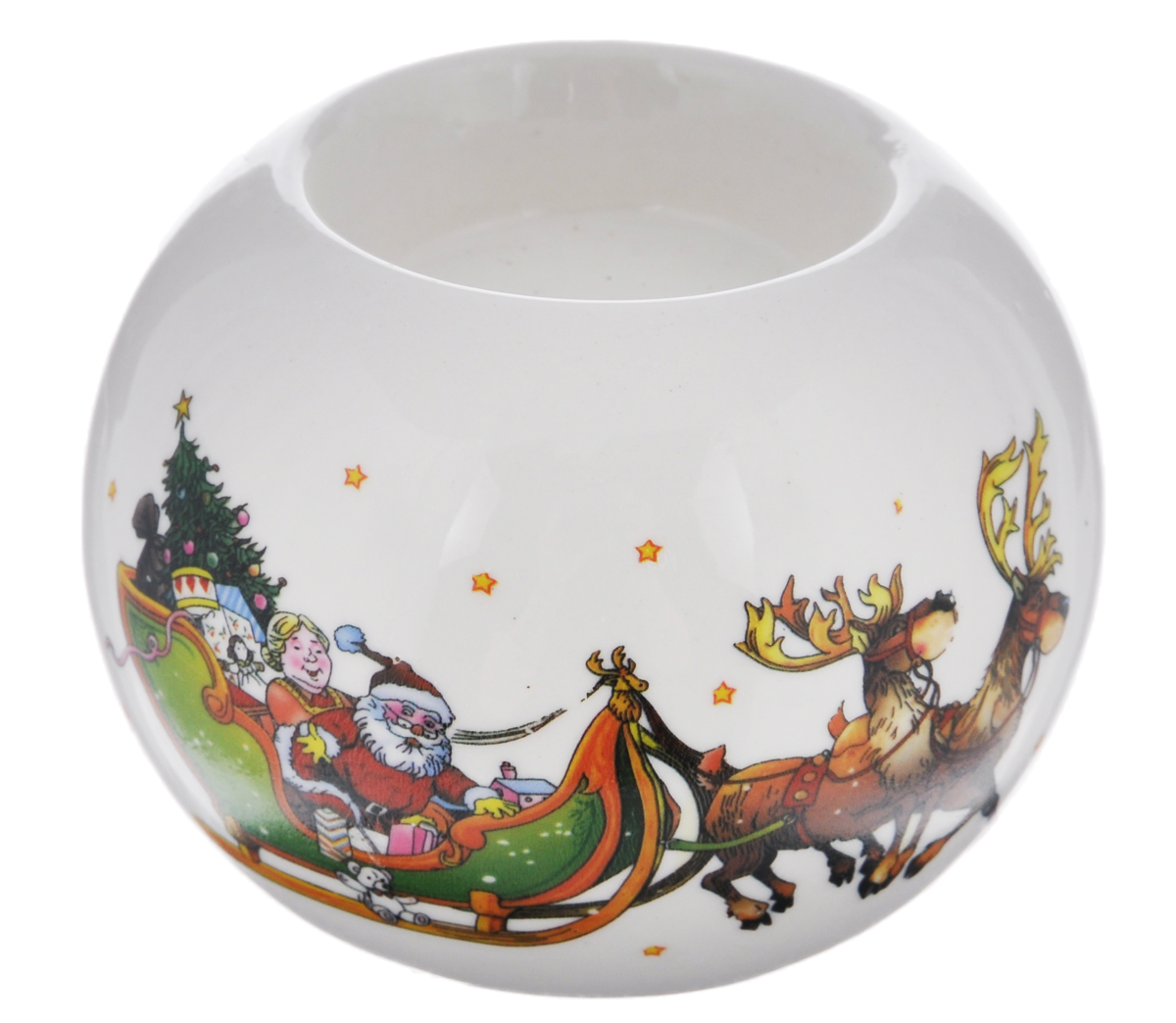 Подсвечник Winter Wings Дед Мороз, 7,5 см х 7,5 см х 5,5 смN162741 Подсвечник Winter Wings Дед Мороз, 7,5 см х 7,5 см х 5,5 смN162741Подсвечник Winter Wings Дед Мороз, изготовленный из керамики, станет прекрасным украшением интерьера помещения в преддверии Нового года. Подсвечник украшен красивым новогодним изображением Деда Мороза на санях. Имеется одно отверстие для чайной свечи (свеча в комплект не входит). Зажигать свечи в Новый год - неизменная традиция, которая позволяет наполнить дом волшебством и таинственностью новогодней ночи.