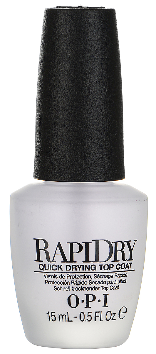 OPI Верхнее покрытие для ногтей RapiDry, быстросохнущее, 15 млNTT74 OPI Верхнее покрытие для ногтей RapiDry, быстросохнущее, 15 млNTT74Верхнее покрытие для ногтей RapiDry представляет собой новое средство для укрепления покрытия натуральных ногтей. Состав данного средства формирует на поверхности ногтевой пластины тонкий силиконовый слой, создающий гладкую ровную поверхность и защиту от изменения цвета ногтевой пластины, негативного воздействия внешней среды и химических веществ. Не оставляет жирных следов, не сушит кутикулу, не раздражает кожу рук и способствует хорошему внешнему виду ногтей на протяжении длительного времени. Можно использовать при маникюре и педикюре как в салонах, так и самостоятельно, в домашних условиях. Товар сертифицирован.