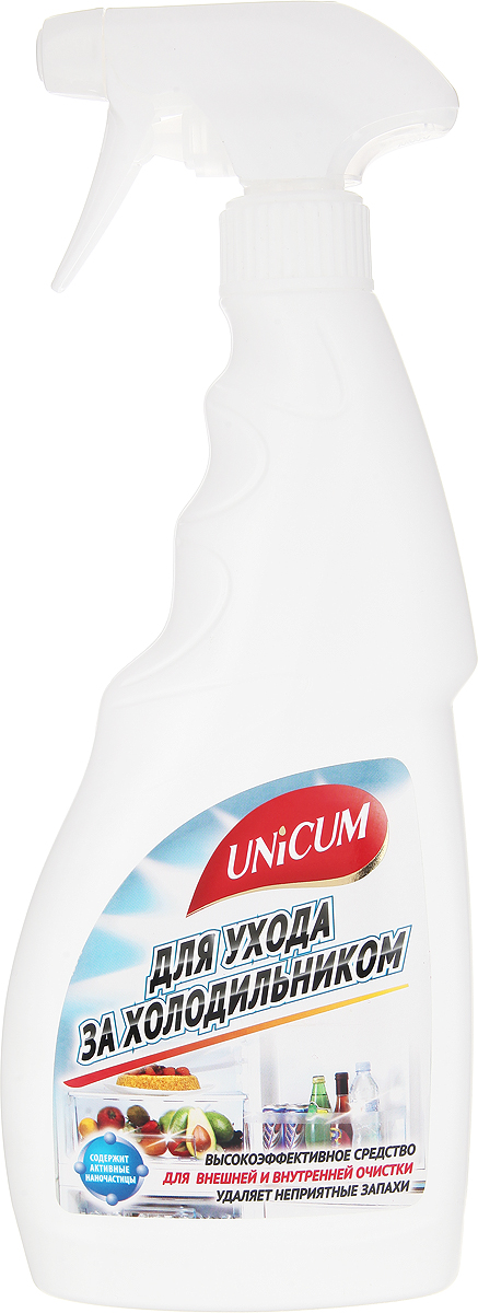 Средство для ухода за холодильником Unicum, 500 мл300292 Средство для ухода за холодильником Unicum, 500 мл300292Высокоэффективное средство Unicum для внешней и внутренней очистки холодильника, встроенного и настольного кухонного оборудования и кухонной мебели. Средство бережно очищает все виды декоративных и гигиенических водостойких покрытий, включая пластики, ламинат, алюминий, лакированное дерево и нержавеющую сталь. Удаляет неприятные запахи, предотвращает появление плесени и размножение бактерий в труднодоступных местах и оставляет защитный слой, препятствующий последующим загрязнениям. Состав: деминерализованная вода, НПАВ <5%, модификатор поверхности <5%, противогрибковое средство <5%, ароматизатор <5%, консервант <5%, растворитель <5%.