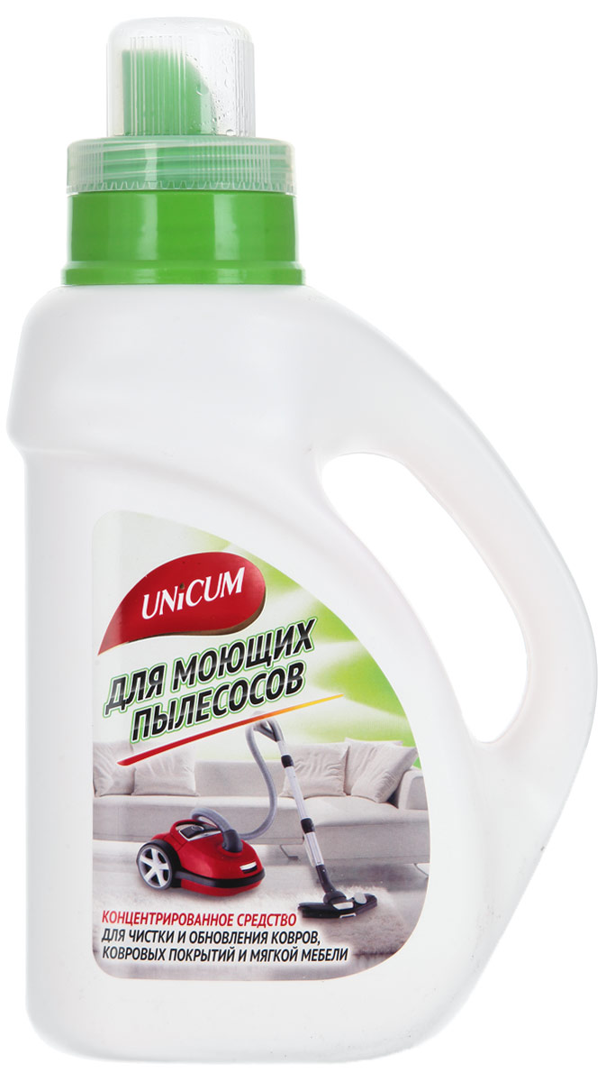 Средство для моющих пылесосов Unicum, 1 л790009 Средство для моющих пылесосов Unicum, 1 л790009Современный концентрированный шампунь Unicum предназначен для комплексной чистки ковров, ковровых покрытий, обивки мягкой мебели и автомобилей. Подходит для всех типов моющих пылесосов, легко удаляет повседневные загрязнения, нейтрализует неприятные запахи, восстанавливает яркость красок.Состав: очищенная вода, 15-30% ПАВ, менее 5% нейтрализатор запаха, менее 5% усилитель яркости красок, менее 5% активные добавки, менее 5% гипоаллергенная ароматическая композиция, менее 5% краситель, менее 5% консервант.Товар сертифицирован.Уважаемые клиенты!Обращаем ваше внимание на возможные изменения в дизайне упаковки. Качественные характеристики товара остаются неизменными. Поставка осуществляется в зависимости от наличия на складе.