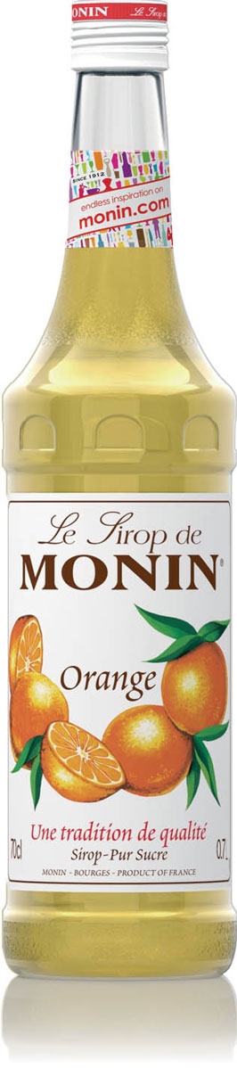 Monin Апельсин сироп, 0,7 лSMONN0-000066 Monin Апельсин сироп, 0,7 лSMONN0-000066Сладкий и терпкий, вкусный и сочный апельсин, любимый во всем мире, происходит от древнего и кислого на вкус дикого китайского предшественника. Все в современном плоде апельсина привлекательно - цвет, свежий аромат, острый сладкий вкус. Апельсины, как и другие цитрусовые, употребляются свежими или в виде сока. Вкус плода апельсина и корки также большое удовольствие в мармеладе, ароматизаторах и кондитерских изделиях, и, конечно в сиропе Monin Апельсин. ВКУС Запах апельсиновой корки, вкус апельсиновых цукатов. ПРИМЕНЕНИЕ Коктейли, газированные напитки, фруктовые пунши и чай. Сиропы Monin выпускает одноименная французская марка, которая известна как лидирующий производитель алкогольных и безалкогольных сиропов в мире. В 1912 году во французском городке Бурже девятнадцатилетний предприниматель Джордж Монин основал собственную компанию, которая специализировалась на производстве вин, ликеров и сиропов. Место для завода было...