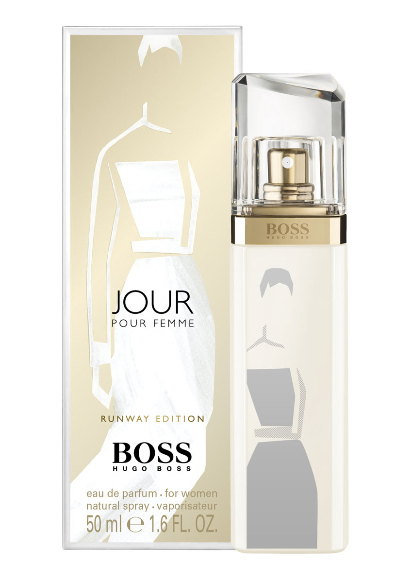 Hugo Boss Runway Jour парфюмерная вода 50 мл (лимитированный выпуск)перфорационные unisex Hugo Boss Runway Jour парфюмерная вода 50 мл (лимитированный выпуск)перфорационные unisexБелое дневное платье: изысканное и привлекательное, идеально для любых возможностей, которые могут открыться в течение дня, как и аромат boss jour - беззаботный и цветочный. Цветочный, цитрусовыйверхние ноты: агатосма, цветок грейпфрута, лаймовый аккорд.