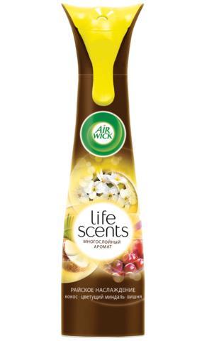 AirWick Life Scents Райское наслаждение 210 мл Освежитель воздуха3015157 AirWick Life Scents Райское наслаждение 210 мл Освежитель воздуха3015157AirWick LIFE SCENTS Райское наслаждение позволит вам быстро и эффективно устранить в помещении неприятные запахи, наполнив его неповторимым ароматом. Средство не содержит вредного химического газа. AIRWICK выпускается в баллоне с распылителем, который равномерно распределяет аромат по комнате. Средство прекрасно подходит как для дома, так и для общественных помещений и наполнит свежестью вашу гостиную, спальню, туалет или ванну. Технология многослойного аромата, ощущение которого меняется в пространстве и во времени! Только LIFE SCENTS дарит постоянно меняющееся ощущение многослойного аромата, так же, как в жизни. Состав: пропеллент: сжатый воздух; менее 5% неионогенные ПАВ, денатурат, консервант, ароматизатор, эвгенол. Содержит бензизотиазолинон. Может вызвать аллергическую реакцию.