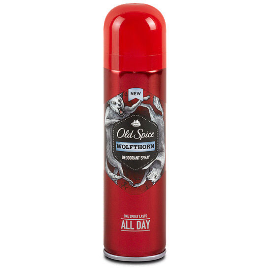 Old Spice Дезодорант-спрей Wolfthorn, 125 млOS-81390082 Old Spice Дезодорант-спрей Wolfthorn, 125 млOS-81390082Дезодорант-спрей Old Spice Wolfthorn 1 пшик на весь день. Помогает в борьбе с неприятным запахом пота. Великолепный аромат предназначен только для настоящих мужчин. Ночь кишит романтическими тайнами, но самая романтическая из них – это тайна ночного волка. Поэтому Old Spice Wolfthorn – самый дикий из романтически таинственных ароматов. Характеристики: Объем: 125 мл. Производитель: Великобритания. Товар сертифицирован.