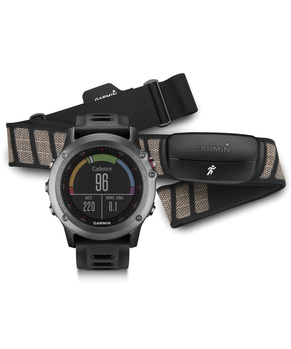 Смарт-часы Garmin fenix 3 Grey, серый с черным ремешком, HRM - Run (010-01338-11)ALC-MB10-3BALRU1-1 Смарт-часы Garmin fenix 3 Grey, серый с черным ремешком, HRM - Run (010-01338-11)ALC-MB10-3BALRU1-1Непревзойденные спортивные часы «мультиспорт» с GPSСтальная антенна EXO™ с поддержкой спутников GPS + GLONASS для быстрого приема сигналов и точного расчета местоположения1,2-дюймовый цветной дисплей Chroma™ с отличным качеством изображения даже при солнечном светеФункции для тренировок, включая VO2 Max и рекомендации по восстановлению (при использовании с пульсометром?)Навигационные функции, включая 3-осевой компас, альтиметр и барометр, TracBack и Sight’n GoСовместимость с Connect IQ™ для загрузки приложений, виджетов, циферблатов и полей данныхFenix 3 представляет собой прочные, функциональные и «умные» спортивные часы «мультиспорт» с GPS-приемником. Поскольку устройство включает в себя наборы функций для тренировок и для навигации, оно готово к любым спортивным занятиям или соревнованиям. Доступ к платформе Connect IQ позволяет настраивать циферблаты, поля данных, виджеты и действия. Благодаря компактному и легкому корпусу Fenix 3 не замедлит Вас во время тренировки и не станет помехой в повседневной жизни.Великолепный стиль, которому не страшны даже самые неблагоприятные условияЧасы Fenix 3 предлагаются в трех базовых вариантах: серый с высокопрочным стеклом, устойчивым к царапинам, и черным ремешком; серебристый с красным ремешком; модель «сапфир премиум» со стальным браслетом и сапфировым стеклом. Каждая модель оснащена защитным стальным кольцом и кнопками, а также усиленным корпусом для дополнительной надежности. Цветной ЖК-дисплей Chroma с высоким уровнем разрешения и защитой от бликов обеспечит Вам доступ к данным при любой освещенности. Прибор Fenix 3 характеризуется водостойкостью на глубине до 100 метров. Заряда батареи хватает до 50 часов в режиме UltraTrac, 16 часов в режиме GPS и до 3 месяцев в режиме часов (длительность работы зависит от настроек).Расширенные спортивные данныеМодель Fenix 3 включает в себя все необходимые для тренировок функции, которые расскажут Вам о Вашей спортивной форме. Первая из этих функций – расчет оценочного значения VO2 max. При использовании часов вместе с пульсометром? устройство на основе скорости бега, количества ударов сердца в минуту и изменчивости частоты пульса оценивает максимальный объем кислорода, который Вы можете потребить за одну минуту. Наблюдая за изменениями Вашего показателя VO2 max, Вы будете видеть улучшение своей спортивной формы, а также сможете сравнивать свои данные с данными других спортсменов. Кроме того, Fenix 3 включает функцию рекомендаций по восстановлению с таймером восстановления и проверкой восстановления, а также функцию прогноза времени на соревнованиях (оценка Вашего идеального времени на заданной дистанции, рассчитываемая на основе текущего значения VO2 max).Данные беговой динамикиЧасы Fenix 3 включают функцию расчета данных беговой динамики, которые позволят Вам оценить свою беговую форму. При использовании вместе с пульсометром HRM-Run monitor? прибор Fenix 3 выдает значения частоты шагов, вертикального колебания и времени контакта с землей. Эти параметры, называемые данными беговой динамики, влияют на эффективность бега.Профиль плавания и режим лыжи-сноубордЧасы Fenix 3 предназначены не только для бега – специальный набор функций позволяет также использовать устройство во время плавательных и лыжных тренировок. Как и специальные часы для плавания Garmin Swim™, модель Fenix 3 измеряет расстояние, темп, количество гребков и другие данные. Просто введите в Fenix 3 длину дорожки бассейна и начинайте тренировку. Режим лыжи-сноуборд дает Вам доступ к таким данным, как скорость, расстояние, падение высоты по вертикали, автоматический счетчик поездок (с автоматической паузой, включающейся на подъемнике) и т.д. Кроме того, Вы можете использовать Fenix 3 в качестве пульта дистанционного управления для экшн-камеры VIRB® и VIRB Elite (по интерфейсу ANT+™). Управлять устройством можно не снимая перчаток.Навигационные функцииНи один другой наручный GPS-навигатор с датчиками (альтиметр, барометр и компас) не объединяет в себе совре