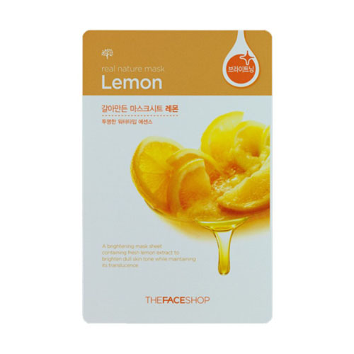 The Face Shop Тканевая маска для лица с экстрактом лимона REAL NATURE, 20 г72523WD The Face Shop Тканевая маска для лица с экстрактом лимона REAL NATURE, 20 г72523WDМаска-салфетка для лица отбеливающая лимонная содержит 1000 мг чистого лимонного экстракта. Витамин С глубоко проникает в клетки кожи, осветляя и сохраняя ее прозрачность. Рекомендуется для тусклой кожи.