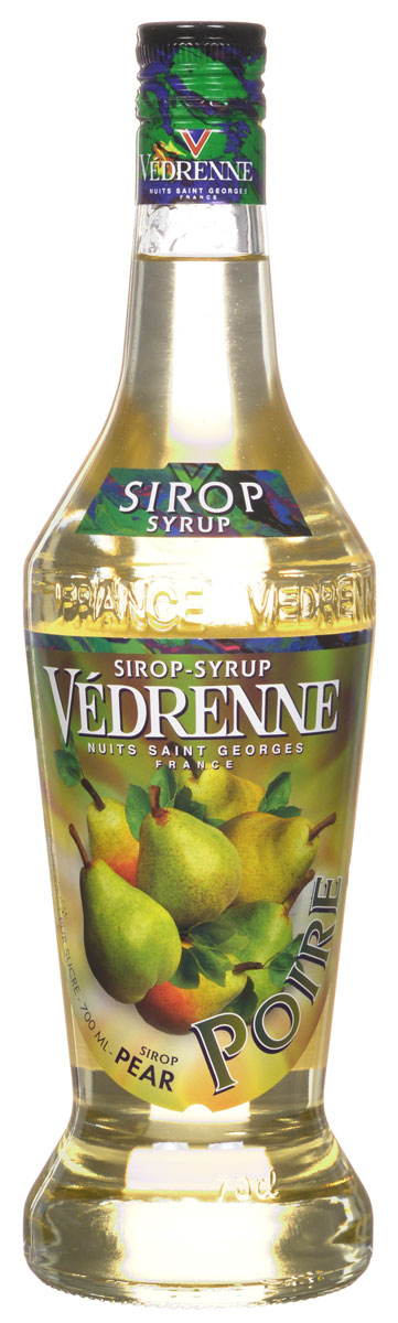 Vedrenne Груша сироп, 0,7 лSVDRPO-070B01 Vedrenne Груша сироп, 0,7 лSVDRPO-070B01Традиционно сироп Груша изготавливается из натурального растительного сырья — грушевого сока или пюре с добавлением тростникового сахара и очищенной воды. Сиропы изготавливаются на основе натурального растительного сырья, фруктовых и ягодных соков прямого отжима, цитрусовых настоев, а также с использованием очищенной воды без вредных примесей, что позволяет выдержать все ценные и полезные свойства натуральных фруктово-ягодных плодов и трав. В состав сиропов входит только натуральный сахар, произведенный по традиционной технологии из сахарозы. Благодаря высокому содержанию концентрированного фруктового сока, сиропы Vedrenne обладают изысканным ароматом и натуральным вкусом, являются эффективным подсластителем при незначительной калорийности. Они оптимизируют уровень влажности и процесс кристаллизации десертов, хорошо смешиваются с другими ингредиентами и способствуют улучшению вкусовых качеств напитков и десертов. Сиропы Vedrenne разливаются в стеклянные бутылки...