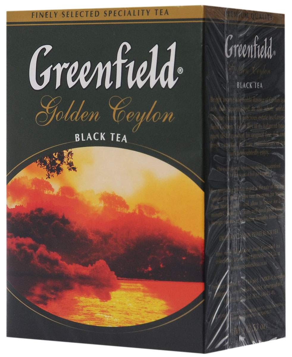 Greenfield Golden Ceylon черный листовой чай, 100 г0120710 Greenfield Golden Ceylon черный листовой чай, 100 г0120710Яркий аромат и благородный вкус цейлонского чая покорили мир. Неповторимое очарование ценного плантационного чая Greenfield Golden Ceylon в его гармоничном букете, сочетающем тонкие оттенки с силой и полнотой вкуса, свежесть которого доставит истинное удовольствие ценителям.
