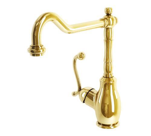 Смеситель для кухни Gro Welle Muskat gold. MSG771MSG771 Смеситель для кухни Gro Welle Muskat gold. MSG771MSG771Смеситель для кухни Gro Welle Muskat сочетает в себе отличные эксплуатационные характеристики и оригинальный дизайн. Керамический картридж Ecosave 35 мм – двухпозиционный, энергосберегающий. Работает в обычном и экономном режимах. В экономном режиме расход воды сокращается примерно на 50%. Переключение между режимами происходит поднятием ручки смесителя вверх с небольшим усилием. Аэратор Neoperl Cascade (США) изготовлен из высококачественного пластика, благодаря чему на нем не образуется налет. Водная струя насыщается воздухом, становится ровной и без брызг. Тело смесителя отлито из высококачественной, безопасной для здоровья пищевой латуни. Покрытие Crystallight придает изделию яркий блеск и эстетичный внешний вид. Имеет водоотталкивающие свойства, благодаря которым защищает тело смесителя. Устойчив к кислотным и щелочным чистящим средствам. Смеситель Gro Welle Muskat идеально подходит для интерьеров в стиле ретро и кантри. В комплект входит:...