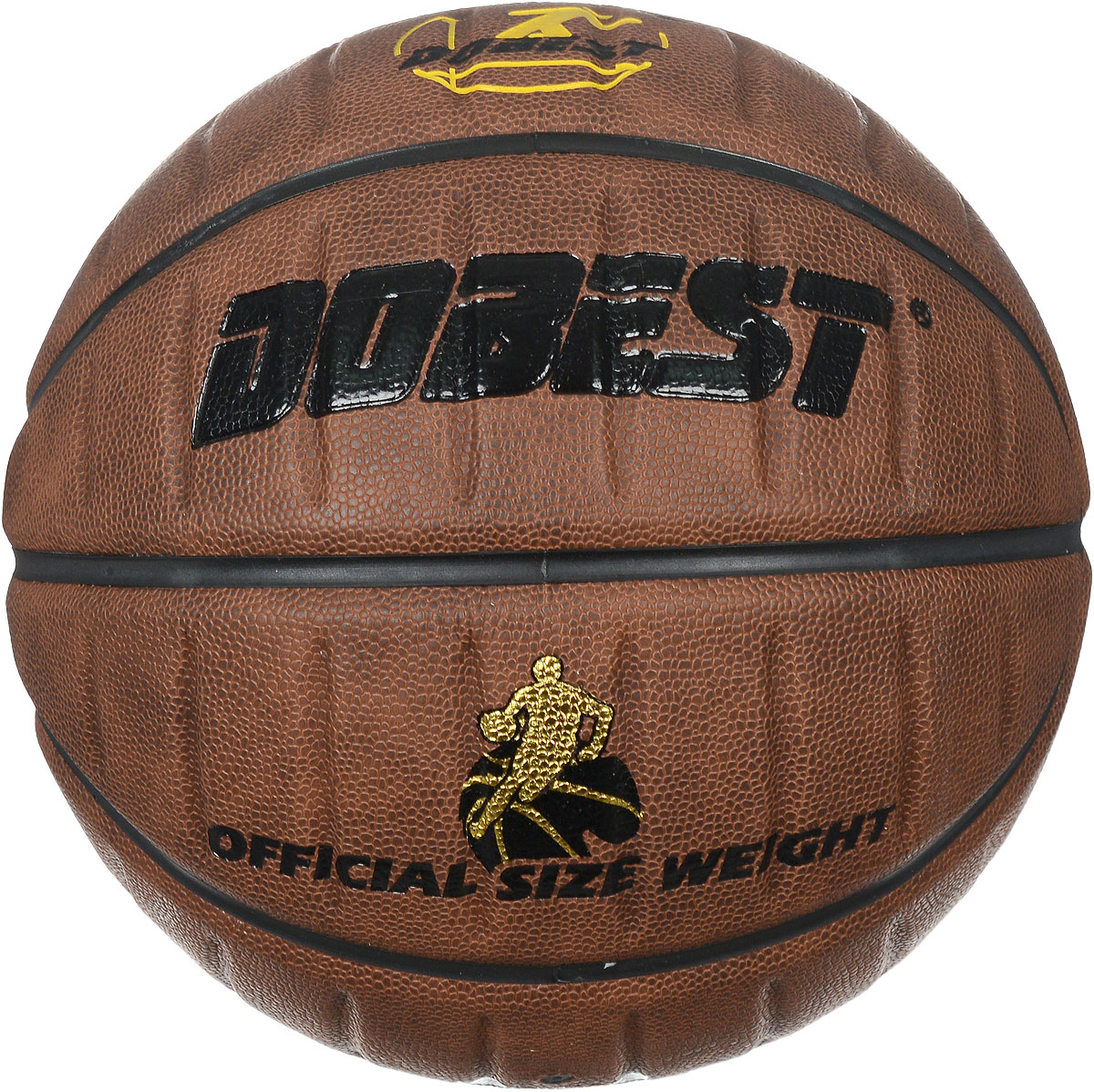 Мяч баскетбольный Dobest, цвет: коричневый. Размер 7120330_yellow/black Мяч баскетбольный Dobest, цвет: коричневый. Размер 7120330_yellow/blackБаскетбольный мяч Dobest изготовлен с применением новейших технологий и с учетом всех особенностей человеческой кисти, что позволяет добиваться невероятных результатов во время матча. Покрытие из высококачественной синтетической кожи впитывает влагу с ладоней, что способствует максимальному контролю над мячом. Глубокие каналы позволяют более четко ощущать пальцами поверхность мяча.Количество панелей: 8.Количество слоев: 4.Вес: 600-620 г.УВАЖЕМЫЕ КЛИЕНТЫ!Обращаем ваше внимание на тот факт, что мяч поставляется в сдутом виде. Насос не входит в комплект.