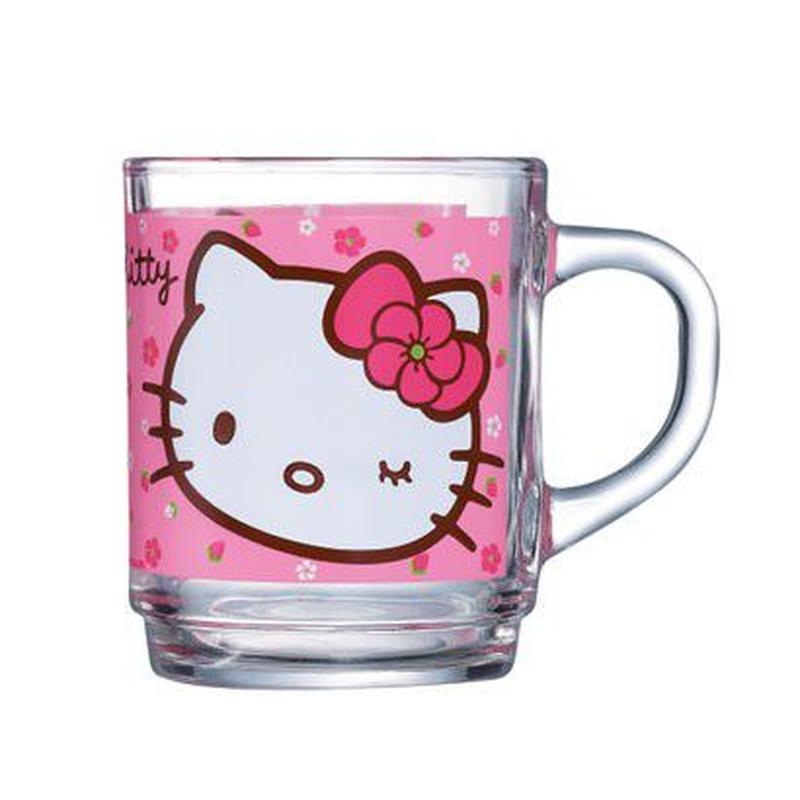 Кружка Luminarc Hello Kitty Sweet Pink, 250 млH5480 Кружка Luminarc Hello Kitty Sweet Pink, 250 млH5480Кружка Hello Kitty Sweet Pink надежной французской марки Luminarc понравится всем маленьким любительницам котенка Китти. Прозрачная кружка современной формы украшена ярким принтом с изображением милой Китти на нежно-розовом фоне. Она выполнена из ударопрочного стекла с антибактериальным покрытием, что важно для детской посуды. Кружка подходит для использования в микроволновой печи и посудомоечной машине. Объем кружки: 250 мл. Высота кружки: 9 см. Диаметр кружки: 7 см.