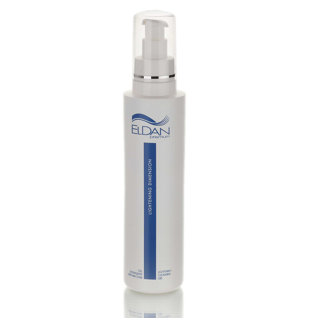 ELDAN cosmetics Отбеливающий очищающий гель для лица Premium lightning dimention, 250 млELD-50 ELDAN cosmetics Отбеливающий очищающий гель для лица Premium lightning dimention, 250 млELD-50Мягкая формула геля позволяет нежно и эффективно очищать кожу, удаляя декаративную косметику и загрязнения. АНА-кислоты обеспечивают деликатное отшелушивание, обеспечивая деликатное отшелушивание,облегчая доступ отбеливающих компонентов в кожу, а также выравнивают рельеф кожи. Входящий в состав геля осветляющий комплекс оказывает выраженный осветляющий эффект. Подходит для ежедневного курсового применения.