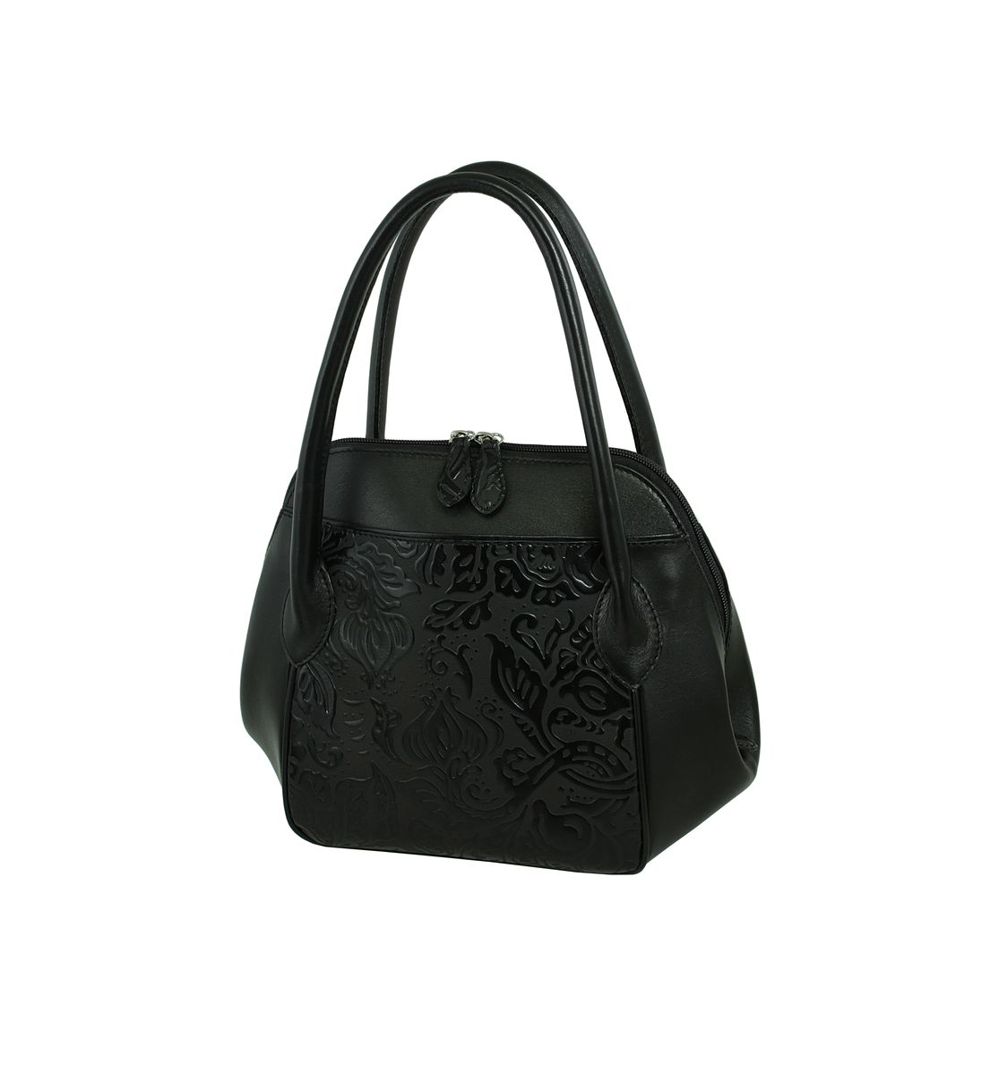 Сумка женская Dimanche Beileys, цвет: черный. 809/111809/111 Сумка женская Dimanche Beileys, цвет: черный. 809/111809/111Сумка женская Dimanche Beileys изготовлена из натуральной кожи и оформлена тиснением. Модель имеет три основных отделения. По бокам оформлены два открытых отделения-кармана, основное среднее отделение закрывается на молнию, раскрывающуюся в обе стороны, в нем имеется карман на молнии, накладной кармашек и кармашек для мобильного телефона. Сумка оснащена ручками на запястье.